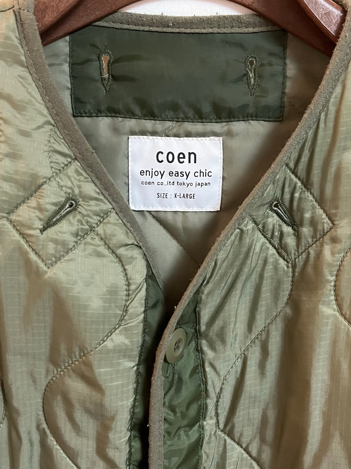 코엔 퀼팅 라이너 올리브 XL 상품이미지3