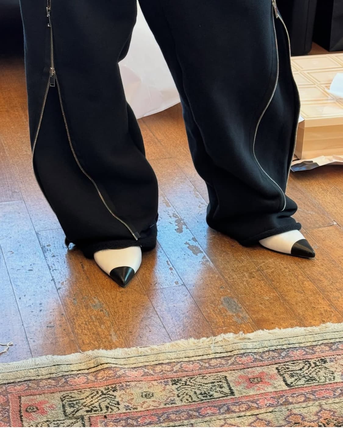 프랙티컬앤리얼스틱 블랙 지퍼 팬츠 os 상품이미지3