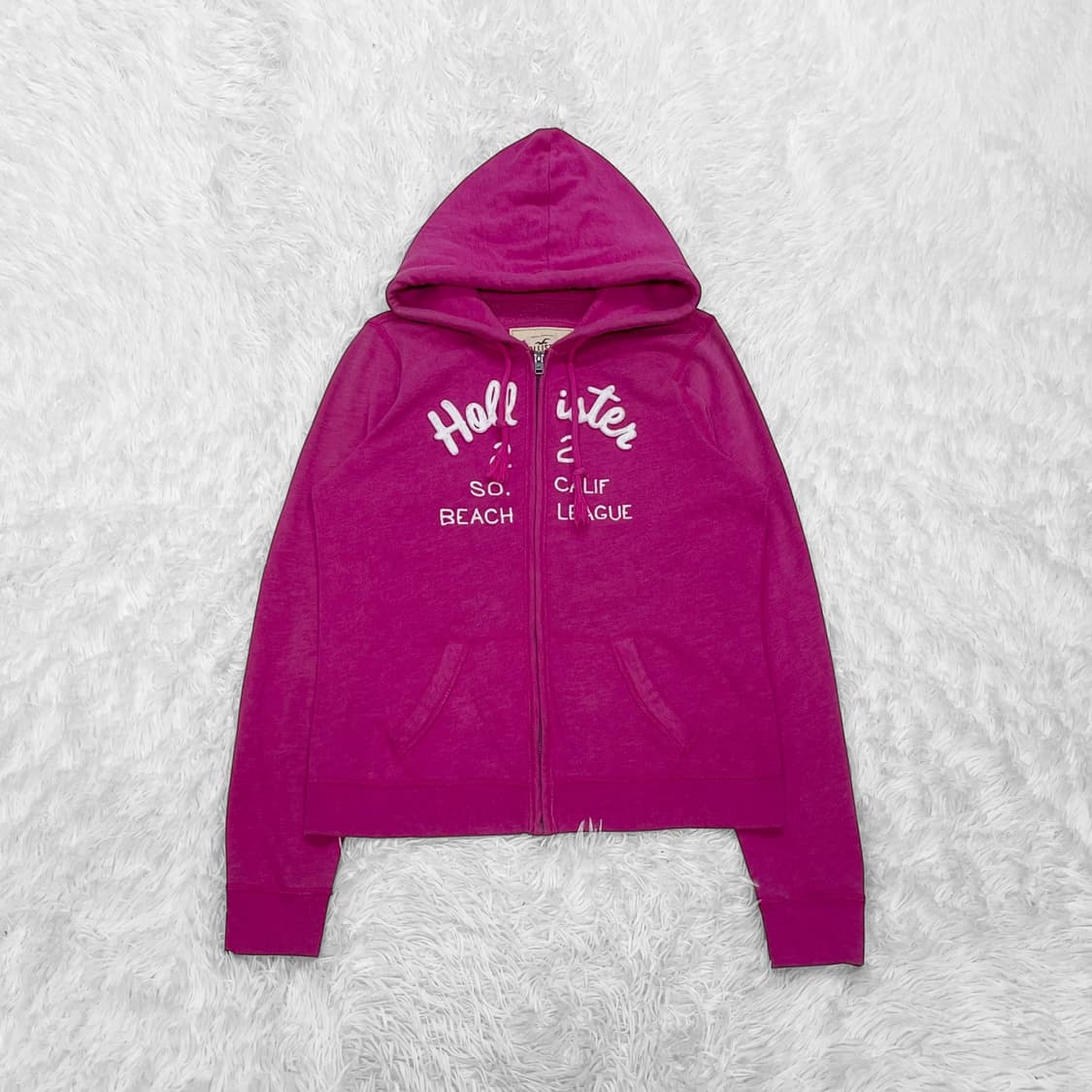 홀리스터 아치 로고 후드집업 핑크 상품이미지2