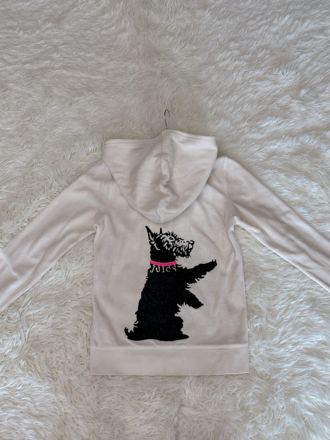 유일매물) y2k 쥬시꾸뛰르 벨벳 후드집업 상품이미지3