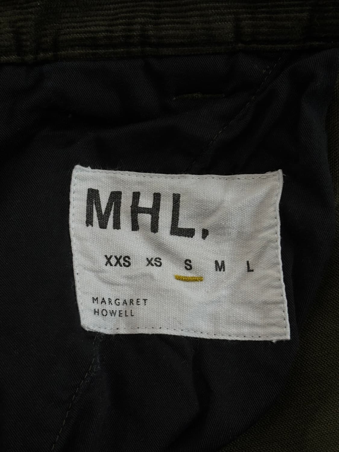MHL 마가렛호웰 그린카키 코듀로이 A라인 미니 스커트  상품이미지6