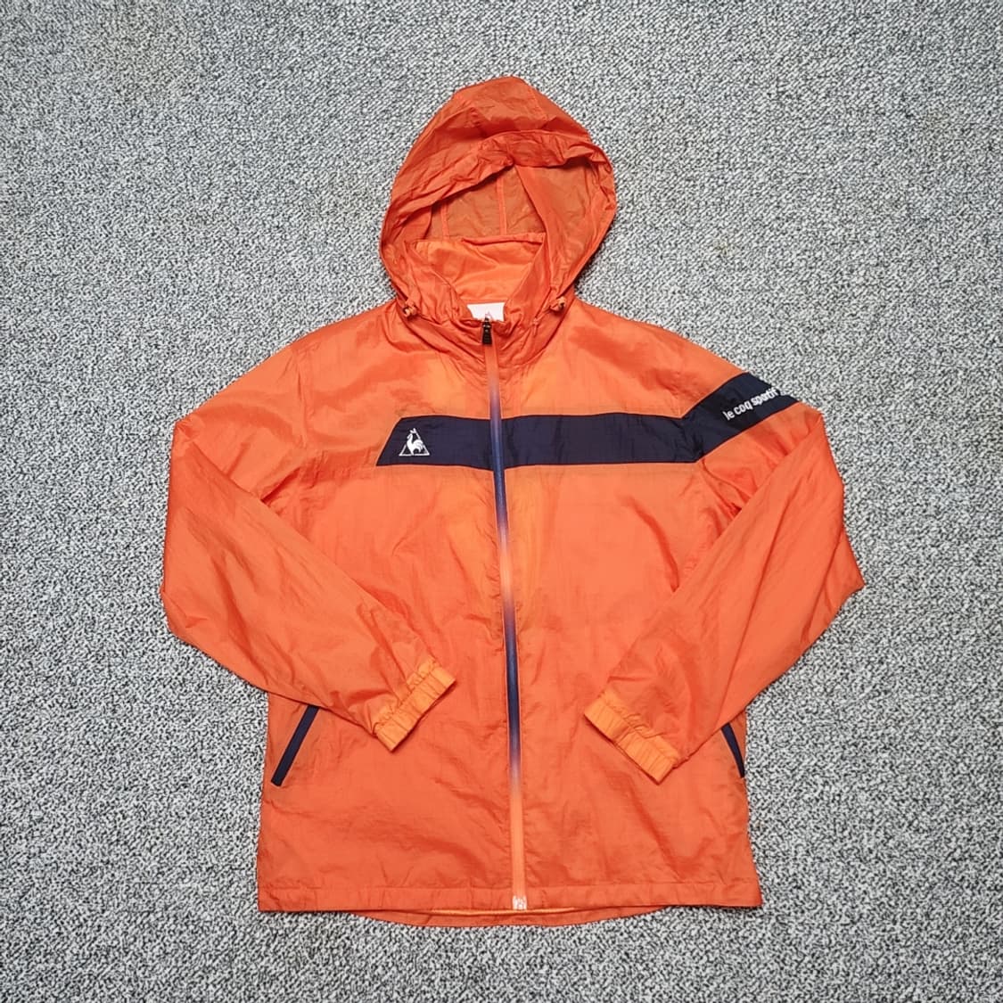 [100] 르꼬끄 오렌지색 바람막이 후드 자켓 (2827) 상품이미지1