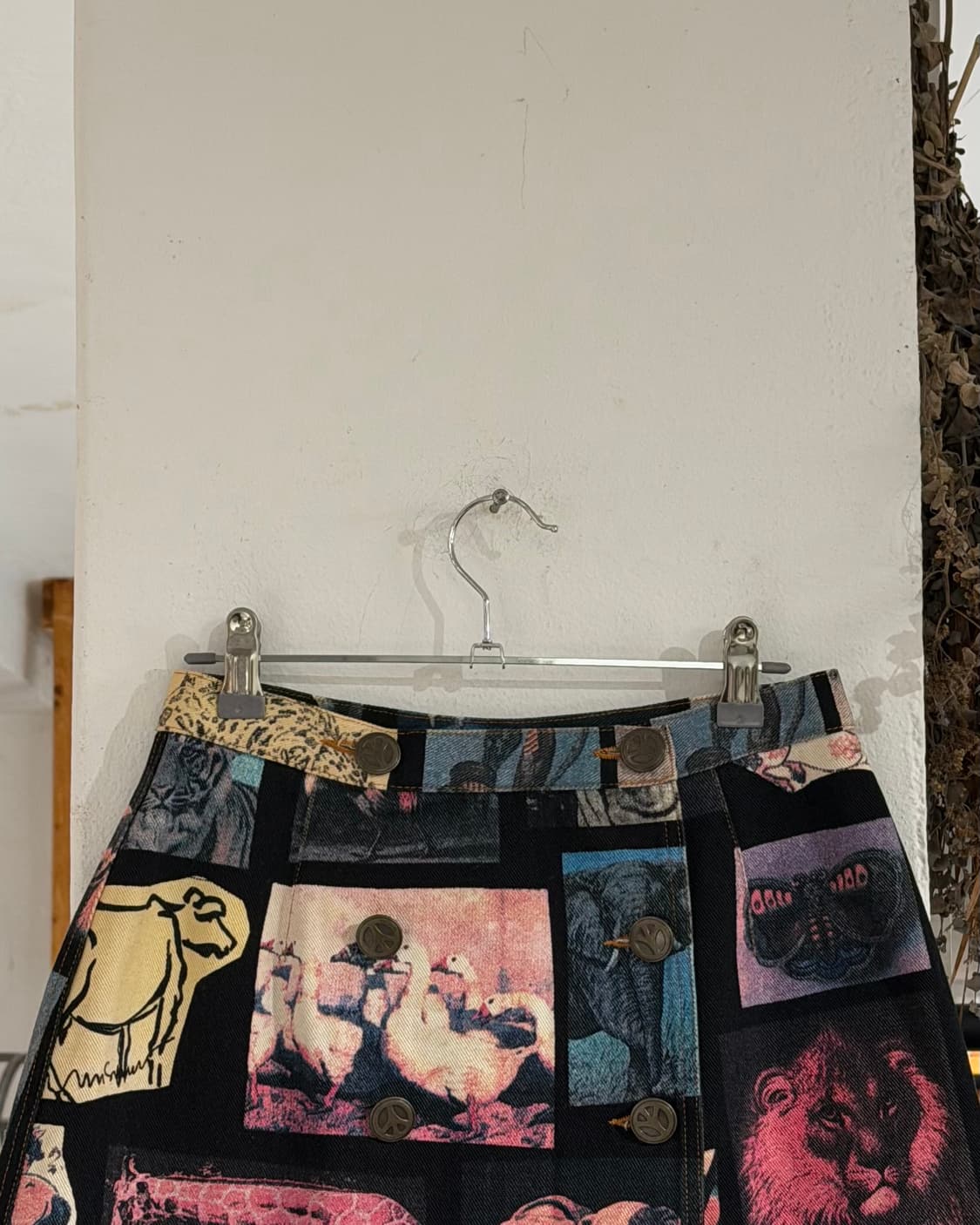 모스키노 진스 멀티컬러 애니멀 프린팅 미니스커트  상품이미지2