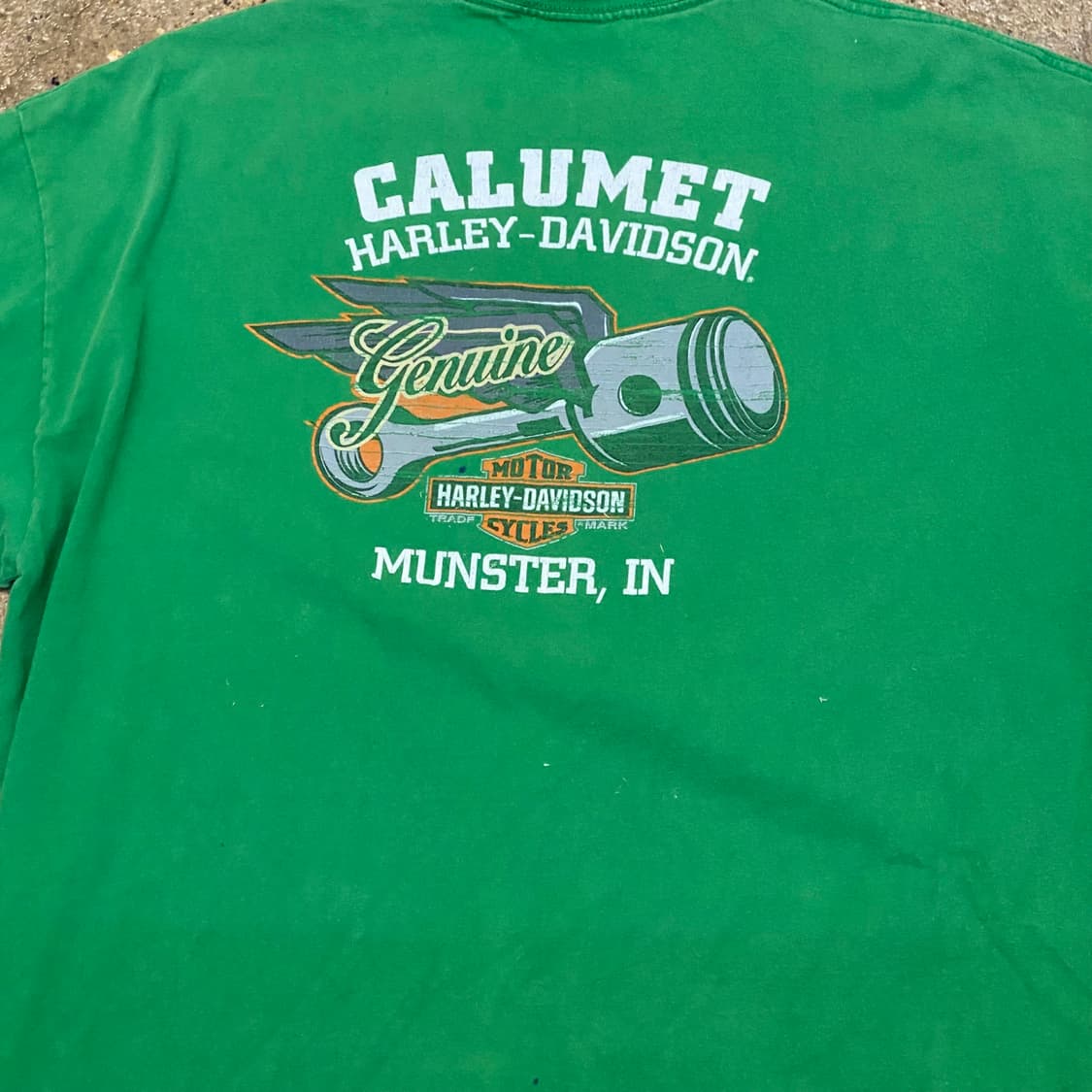미국 빈티지 할리데이비슨 해골 스컬 포인트 반팔티 티셔츠 상품이미지6