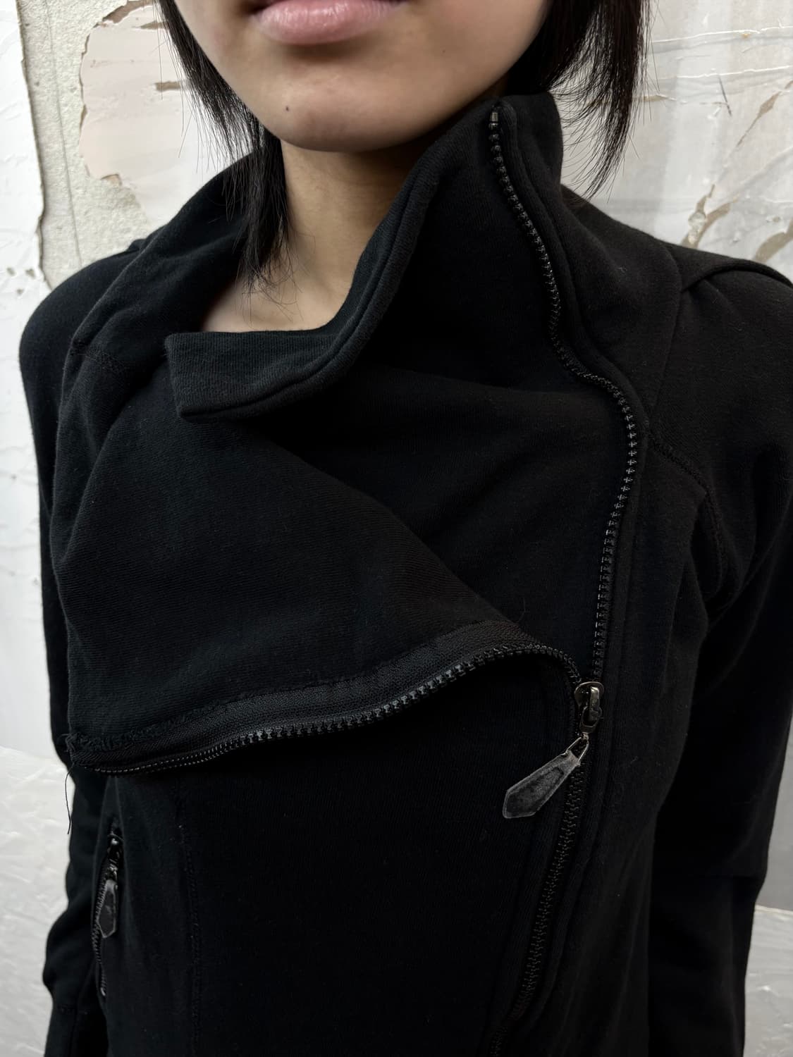black oblique zip-up 상품이미지4