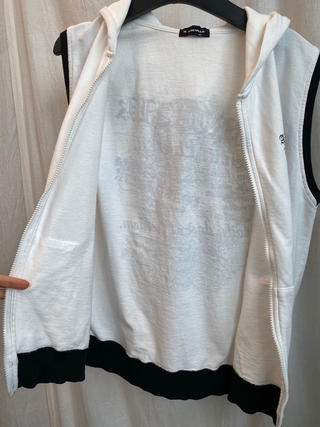 AIRWALK 화이트 후드 집업자켓(M) 상품이미지6