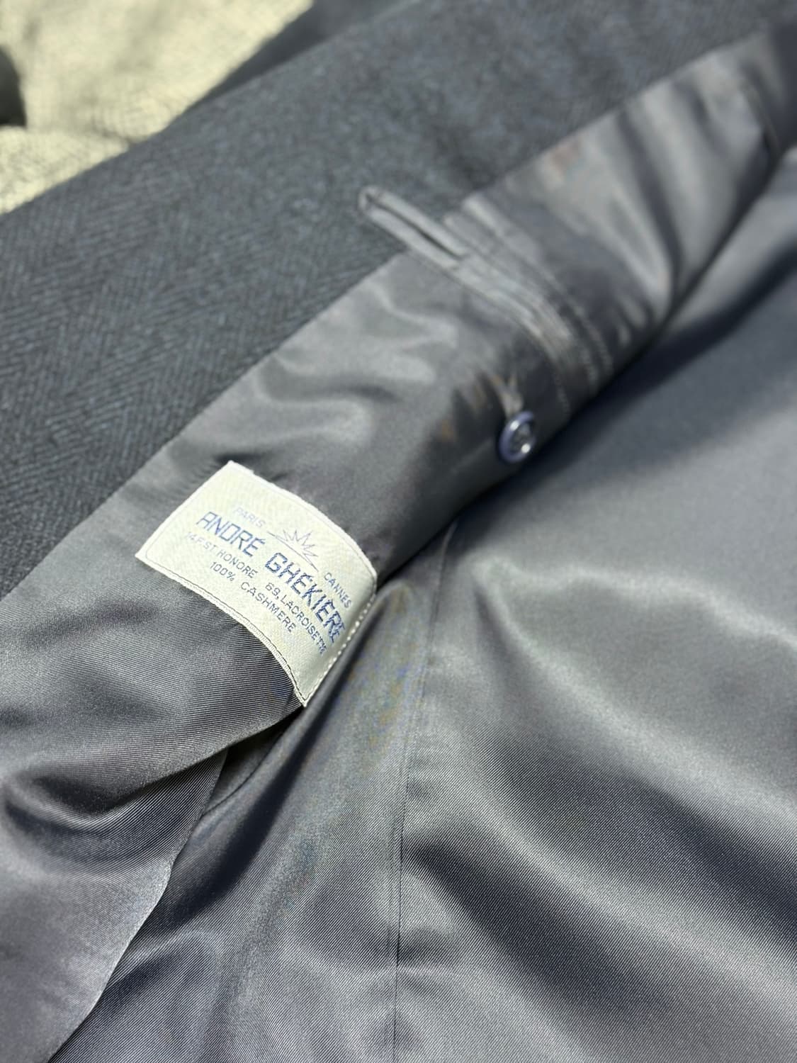 캐시미어100 캐백 헤링본 블레이저 자켓 상품이미지5