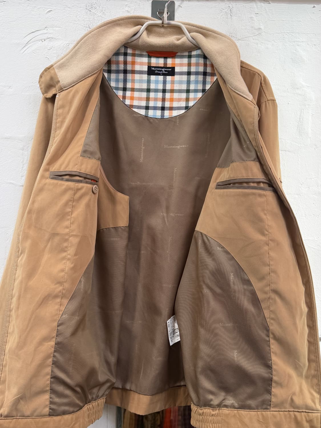 Munsingwear 먼싱웨어 그랜드슬램 체크 라이너 스윙 자켓 L 상품이미지5