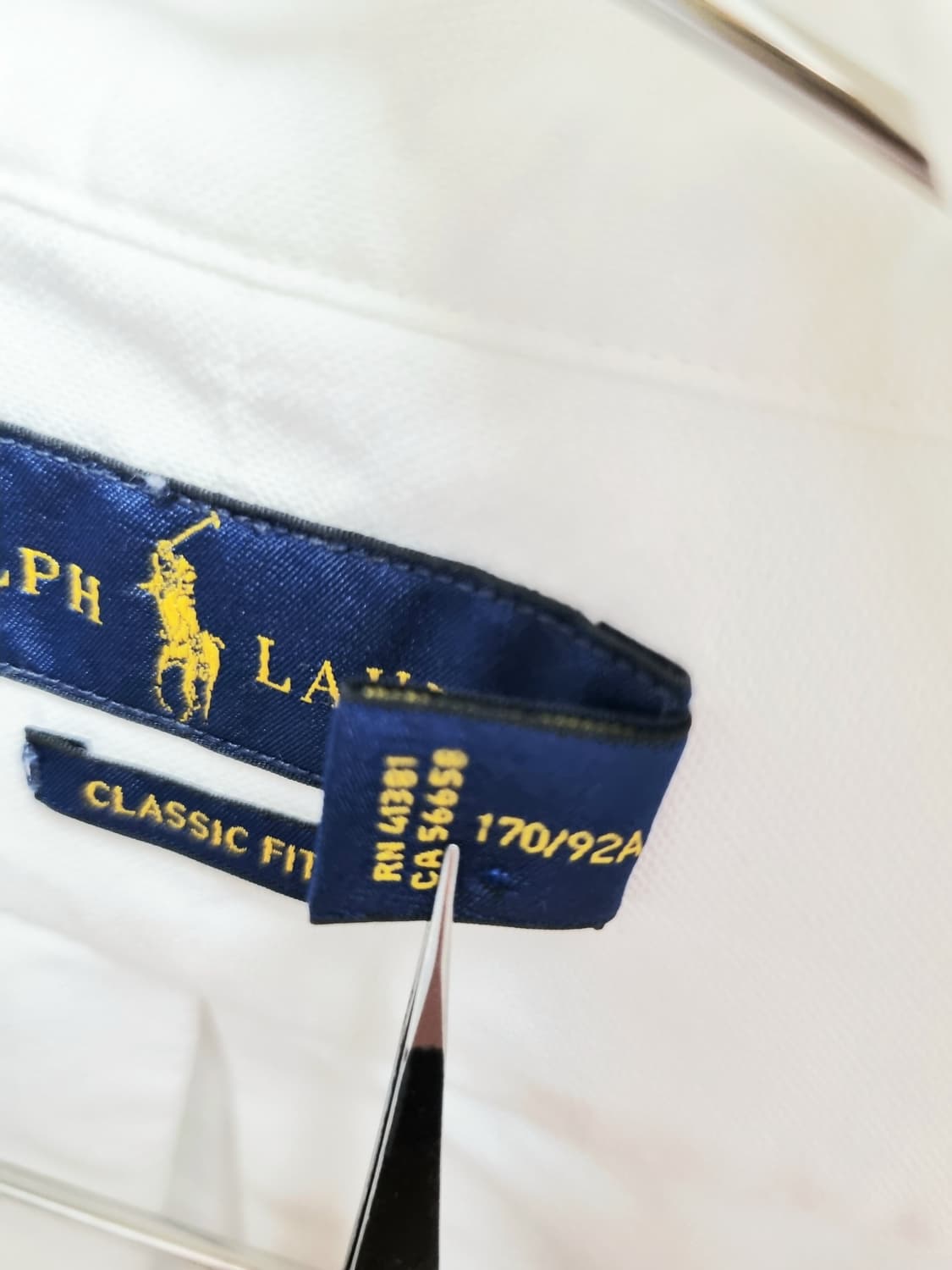 남성 폴로 클래식핏 멀티포니 옥스퍼드 화이트 흰색 긴팔 남방 셔츠 상품이미지9