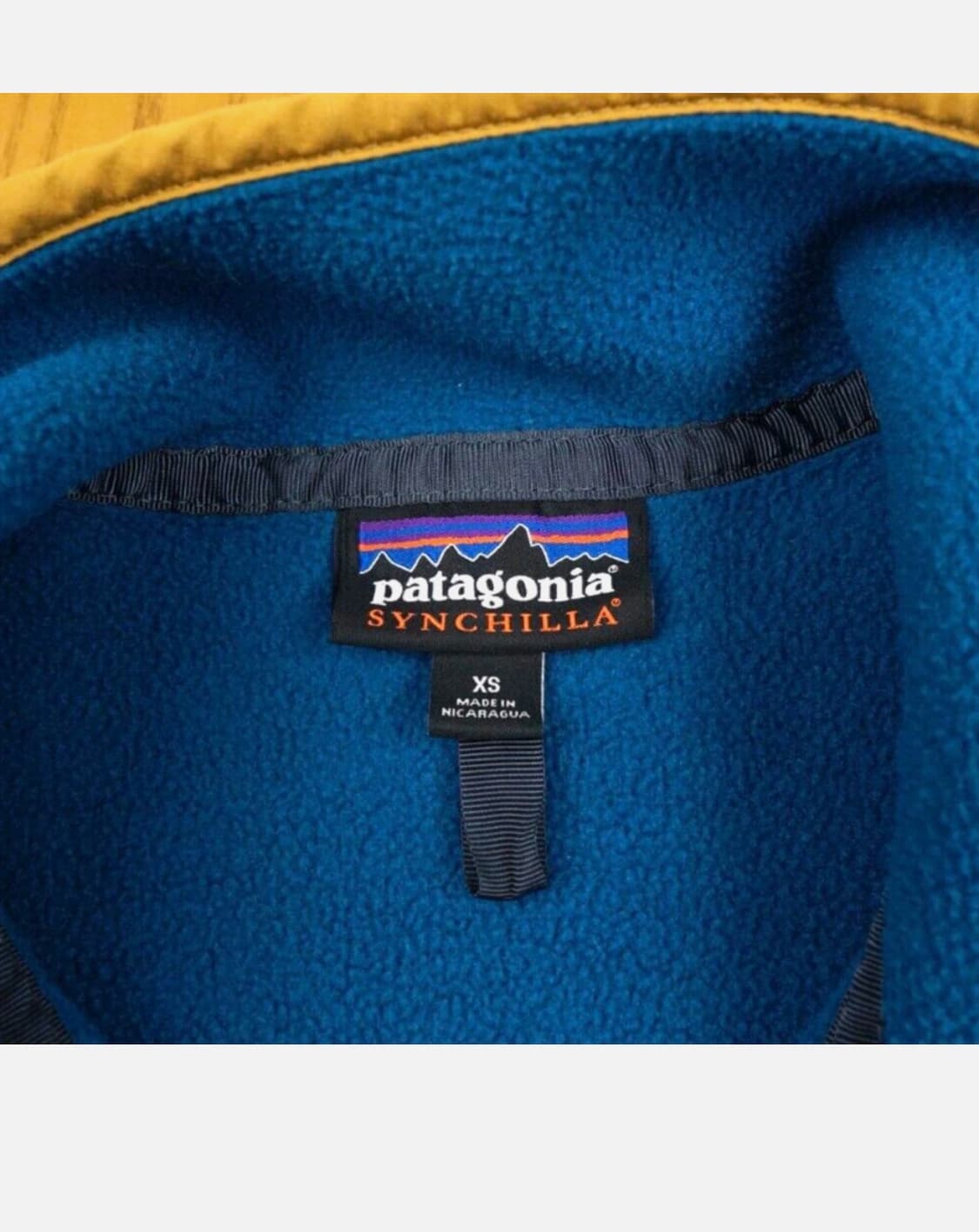 파타고니아 신칠라 스냅티 블루/옐로 멘즈xs 상품이미지3