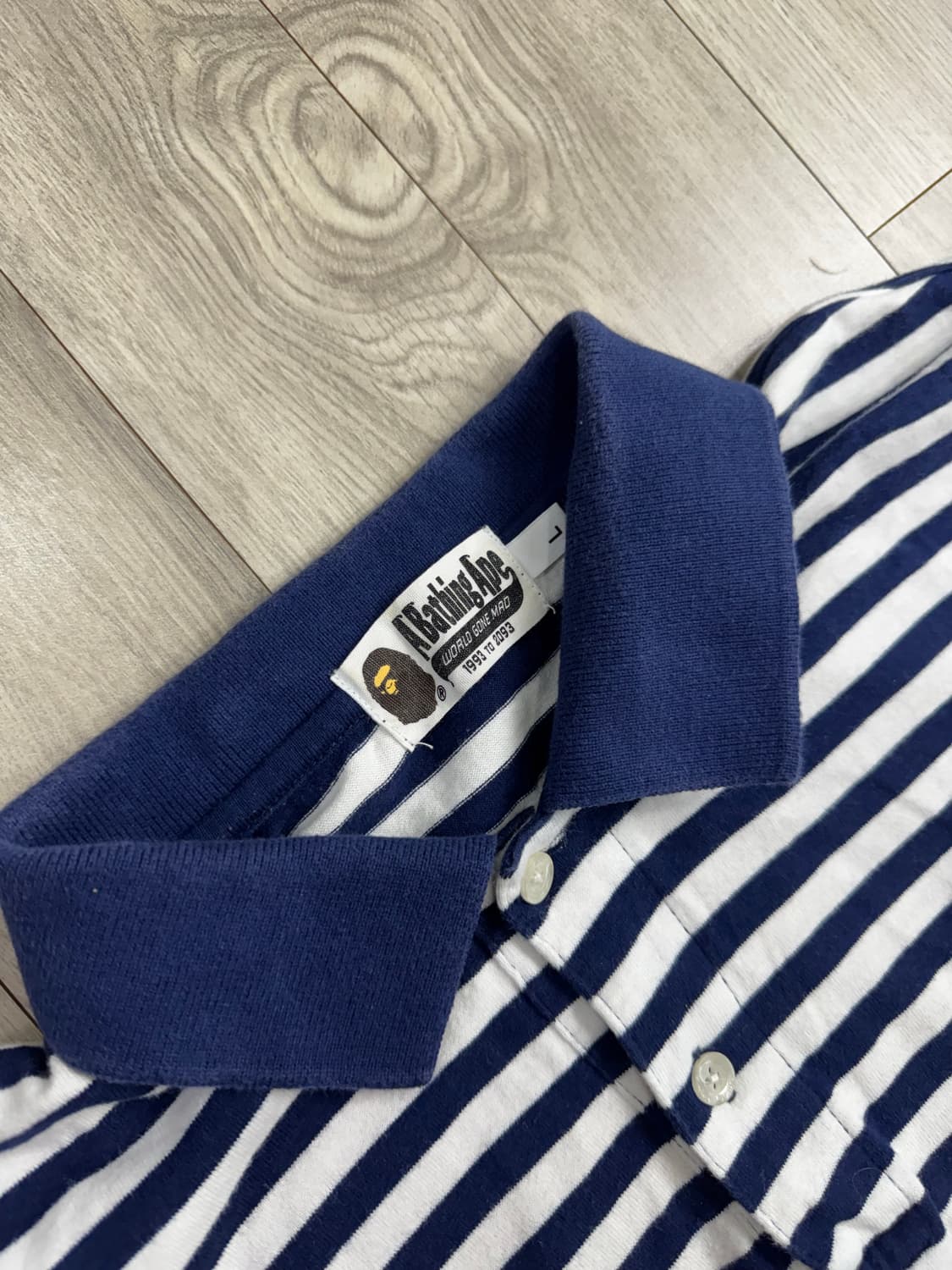 베이프 스트라이프 폴로 반팔 티셔츠 상품이미지3