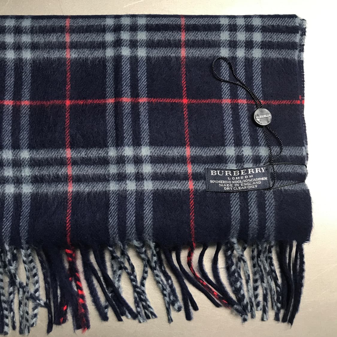 버버리 정품 메리노/캐시미어 머플러 네이비 상품이미지3