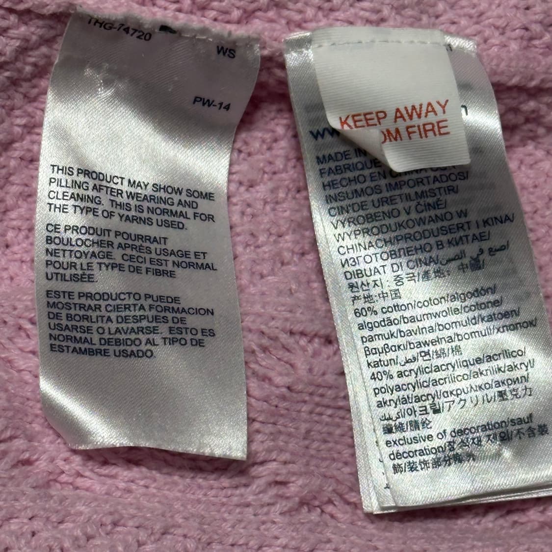 176 타미힐피거 여성용 핑크 케이블 가디건 상품이미지5