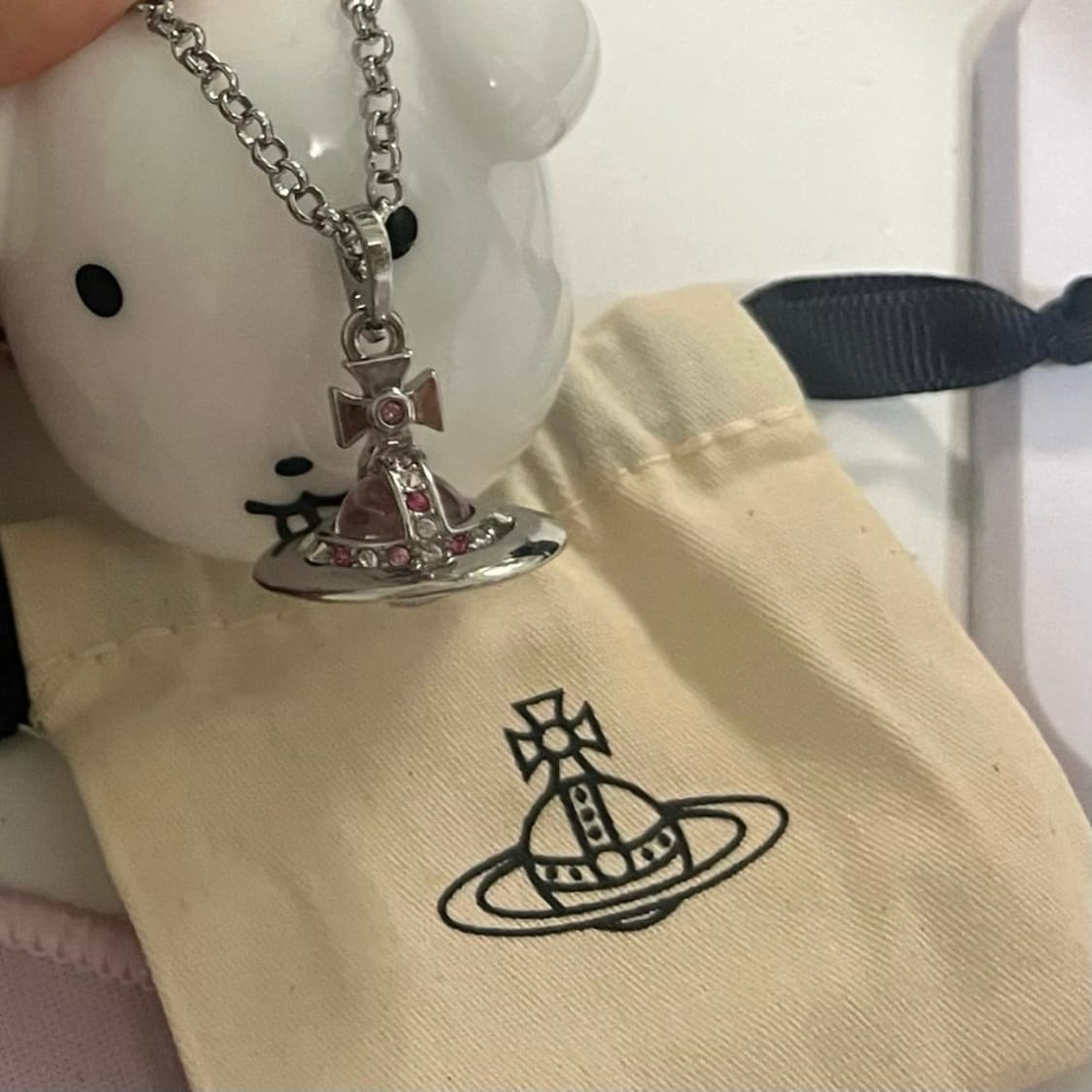 비비안웨스트우드 핑크 orb 목걸이 상품이미지7