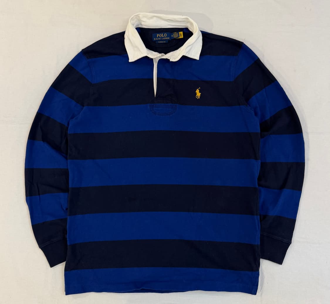 최신형) 폴로 랄프로렌 롱슬리브 스트라이프 럭비티 블루 네이비 상품이미지1