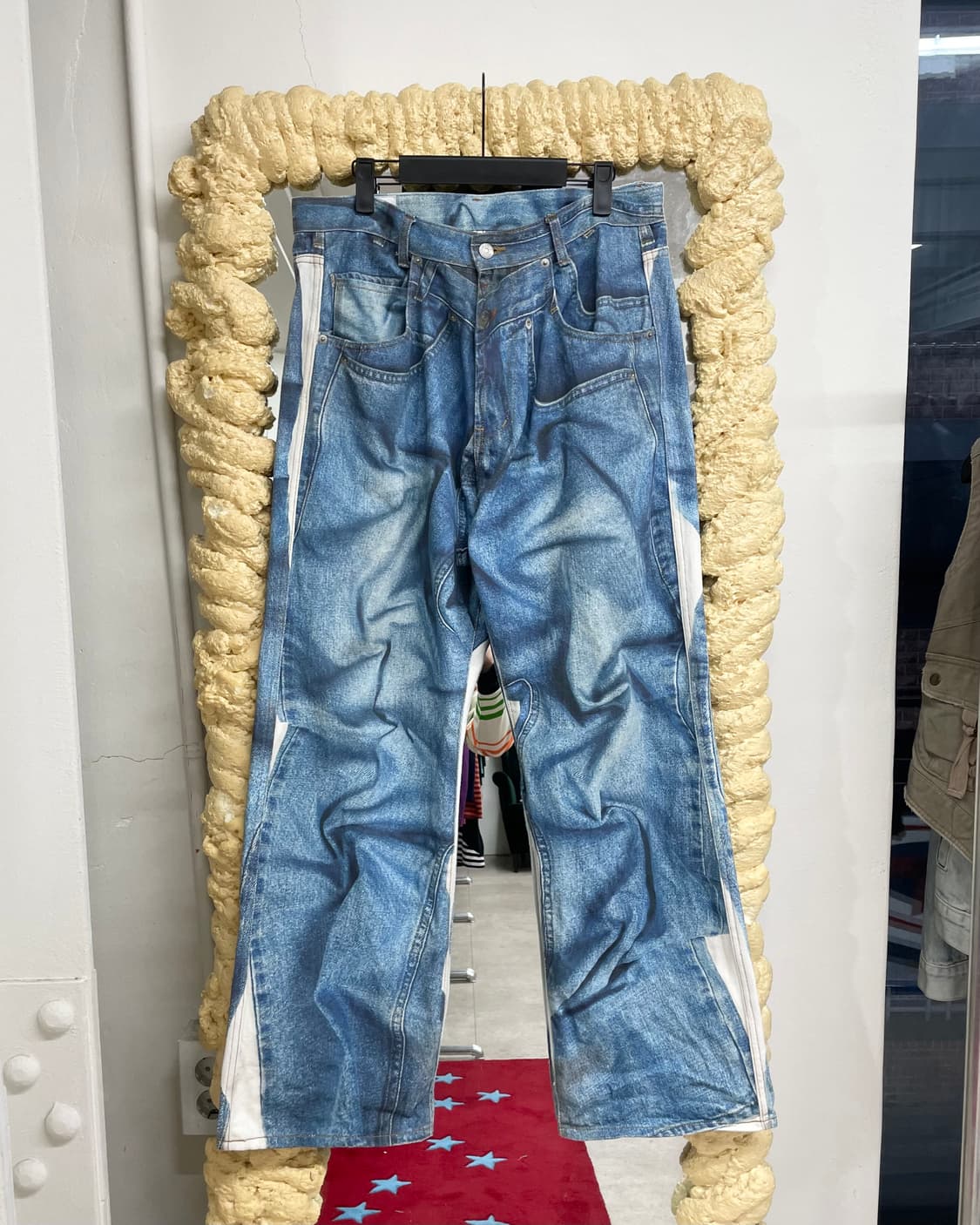 Digital printed denim pants  상품이미지3