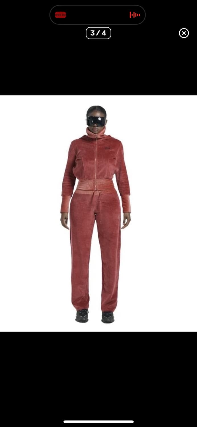 오도어 힐튼벨벳트레이닝셋업Hilton velvet red 상품이미지3