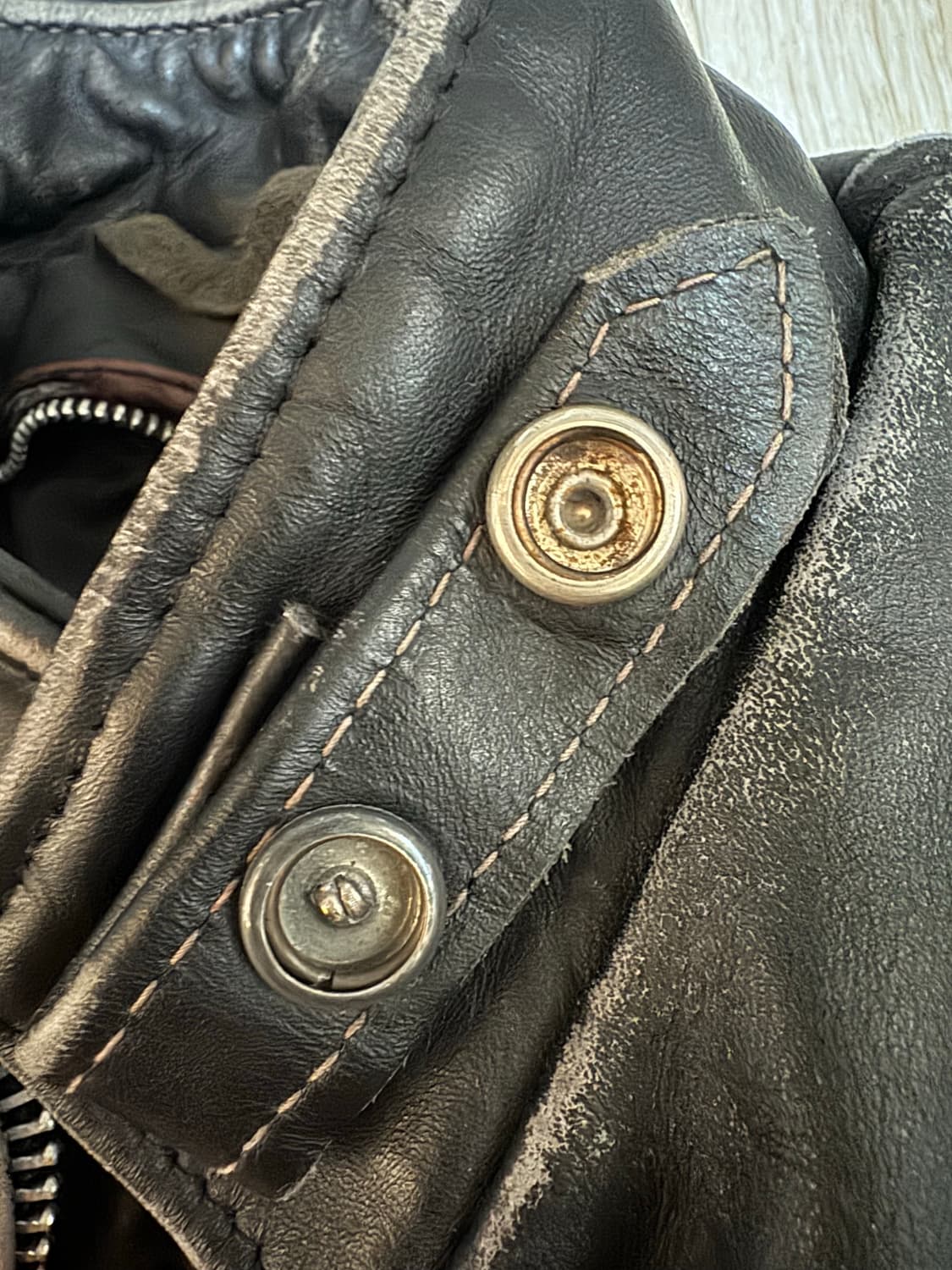 (36)schott 쇼트 싱글라이더 가죽자켓 상품이미지4