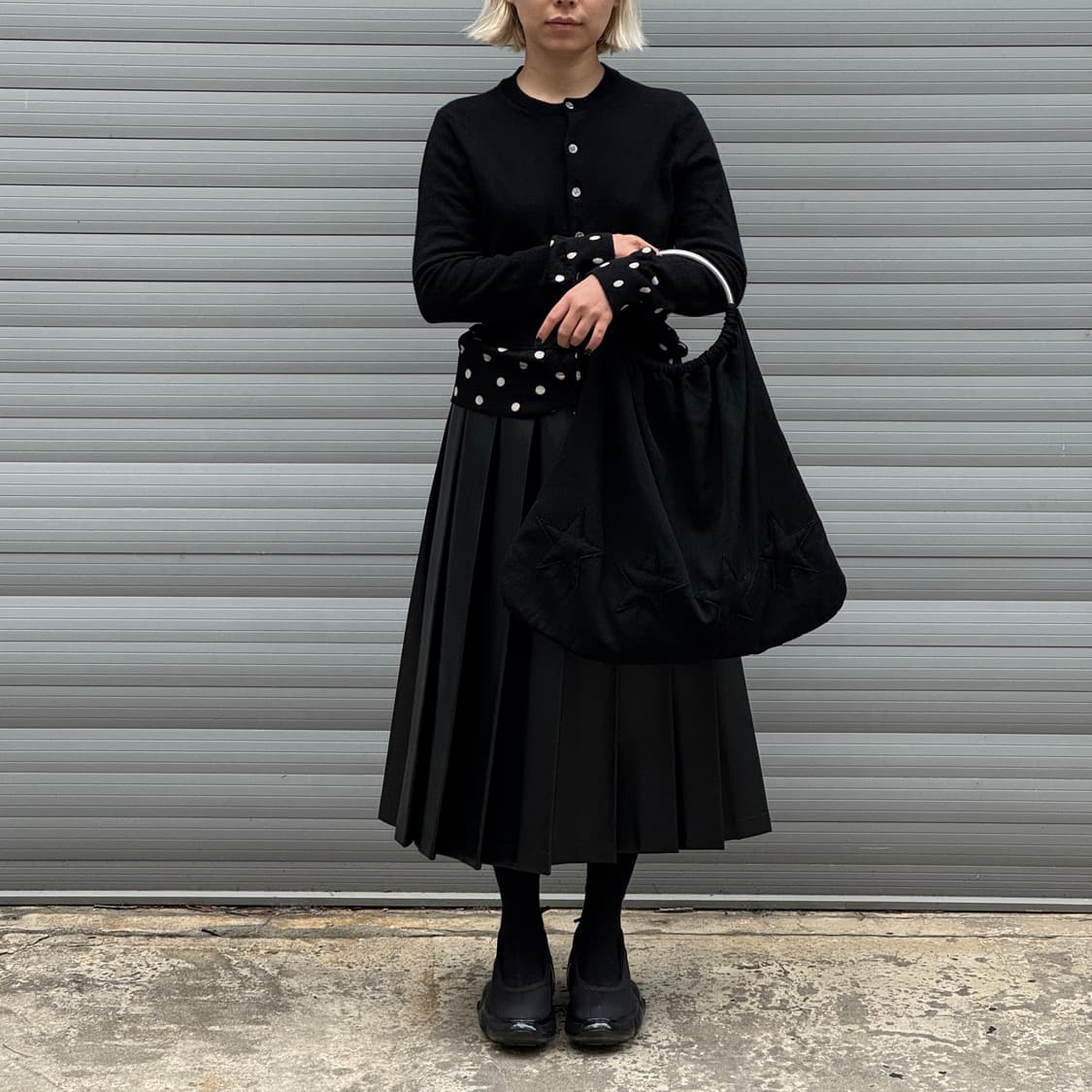 Star Patchwork Black Tote bag 상품이미지7