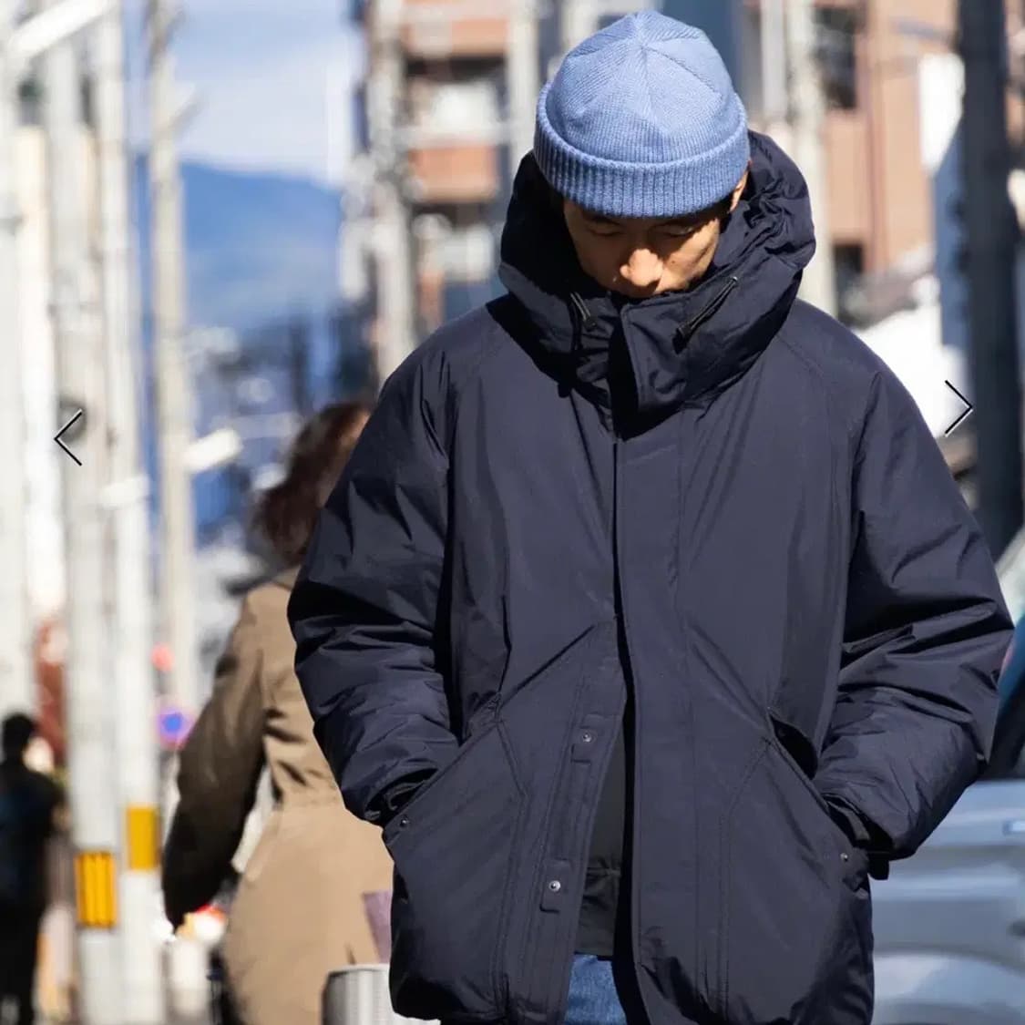 나나미카 다운코트 네이비  XL 패딩 상품이미지4