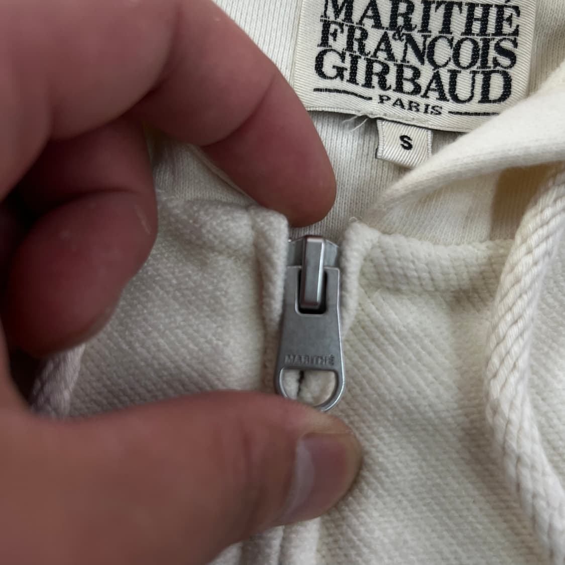 W95 마리떼 프랑소와 저버 크림 후드집업 상품이미지3