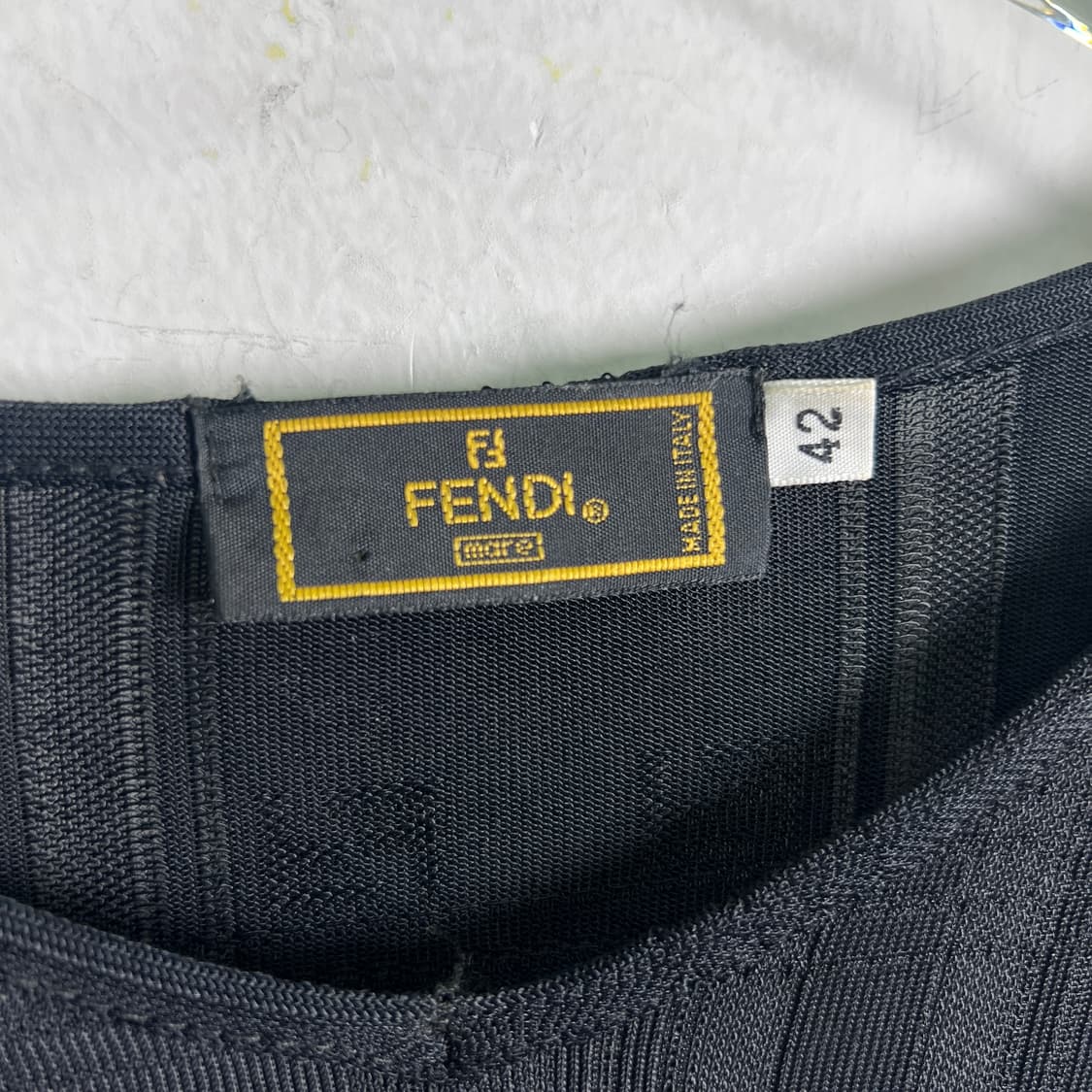 Fendi 펜디 빈티지 주카 섀도우 시스루 반팔 티셔츠 42 상품이미지4
