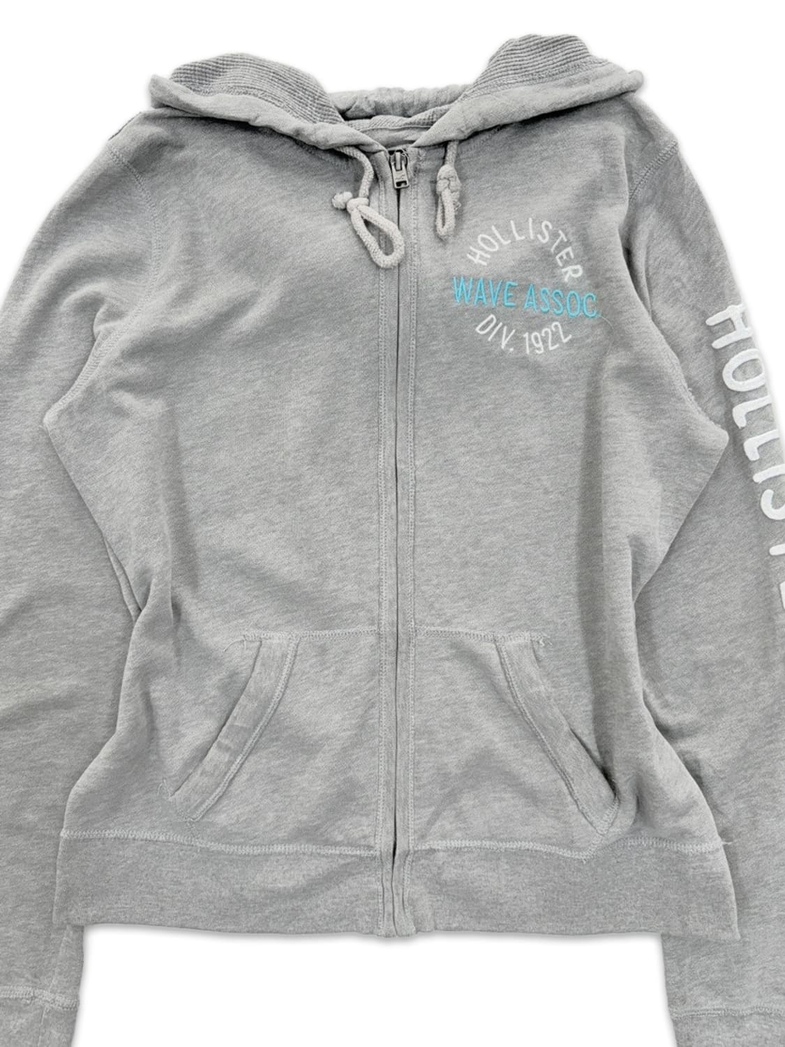 빈티지 Hollister 그레이 자수 후드집업 상품이미지3