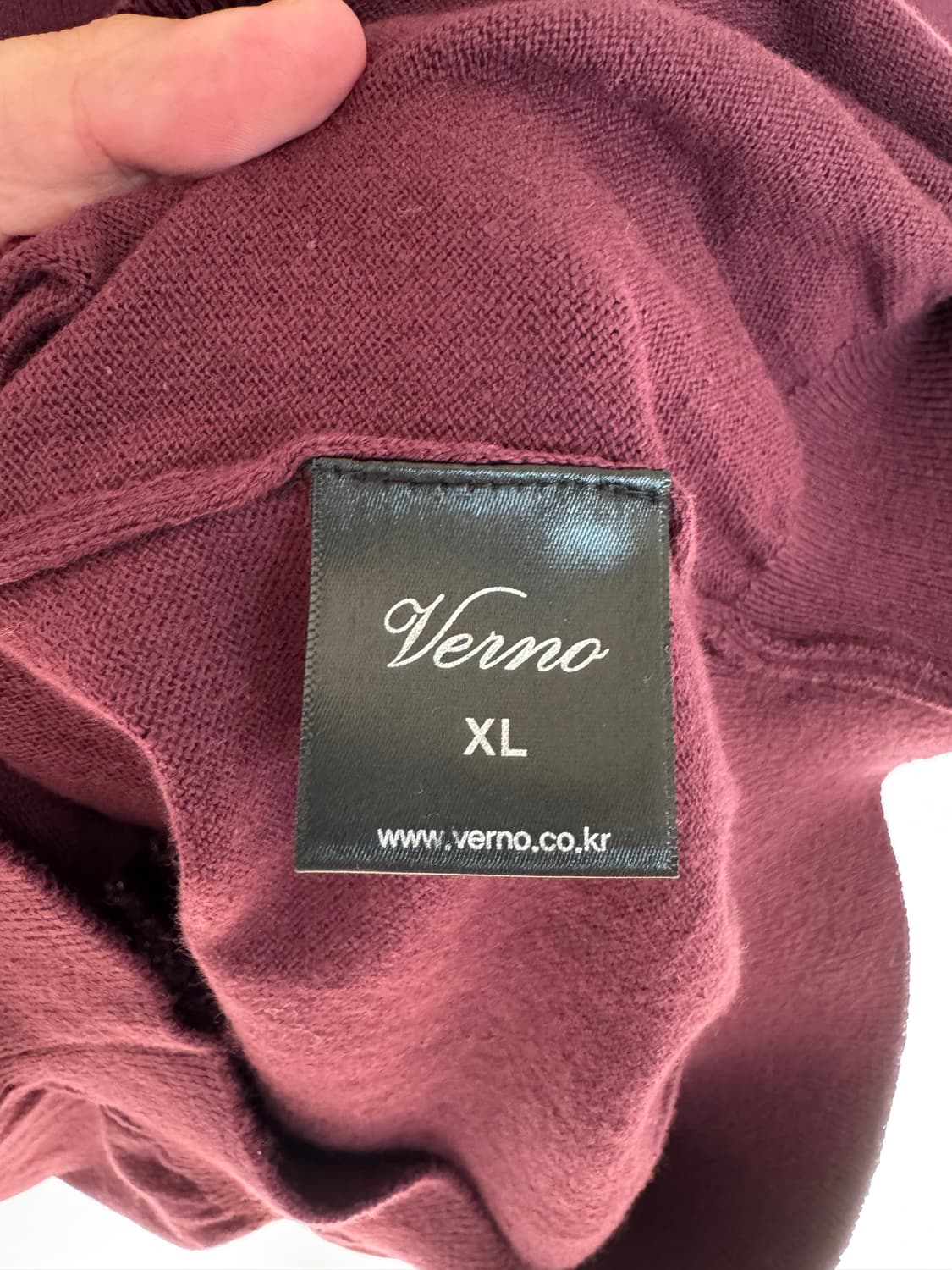 베르노 반팔 코튼 니트 버건디 새제품 상품이미지4
