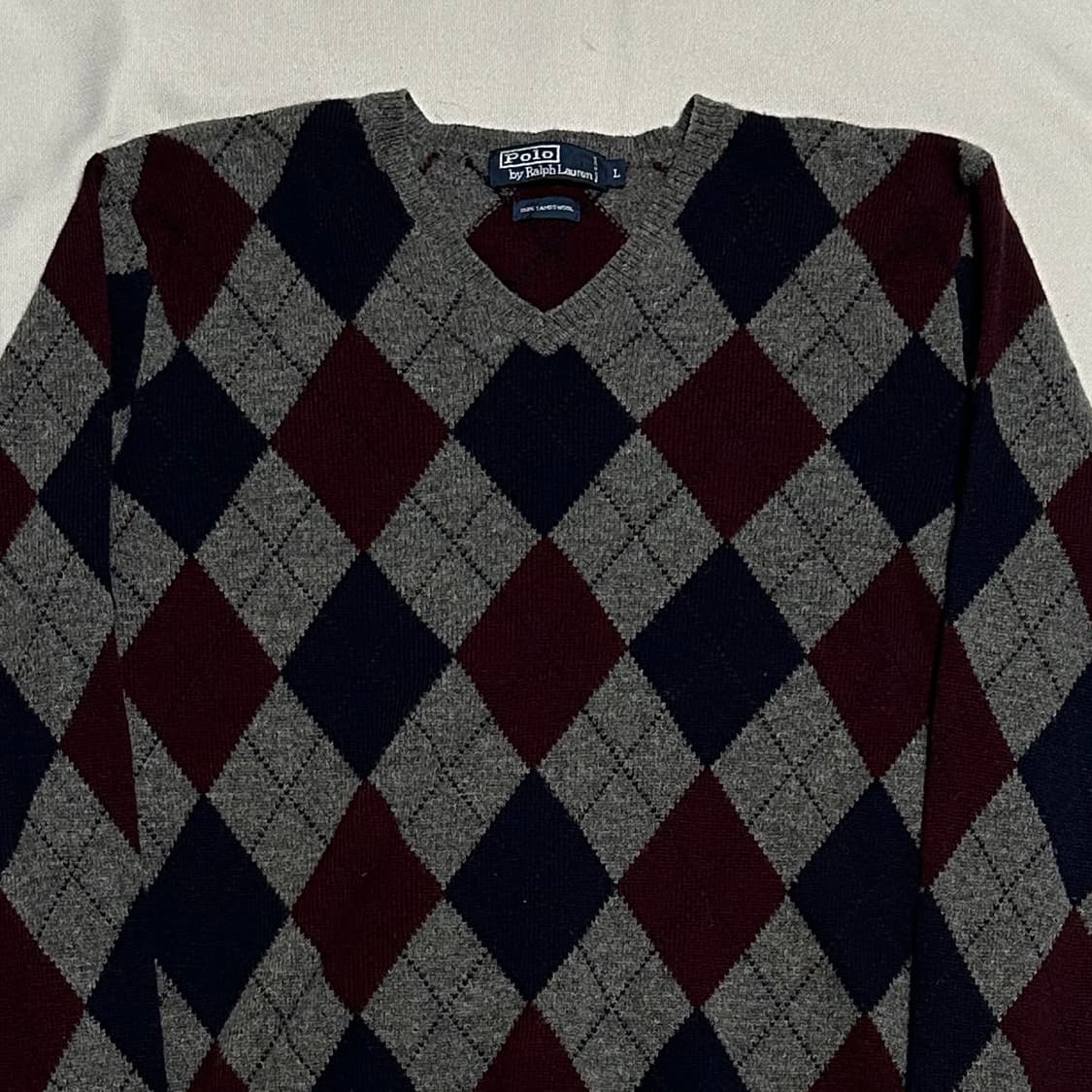 L 폴로랄프로렌 아가일 램스울 니트 상품이미지1