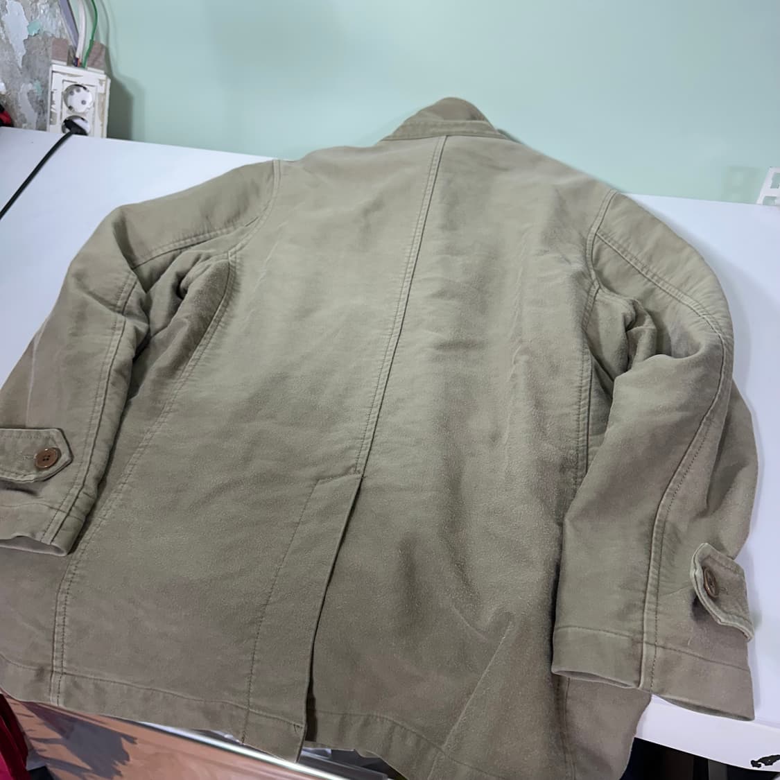 M 재팬빈티지 JPN 빈티지워싱 밀리터리복각 코튼 더블 피코트 상품이미지5