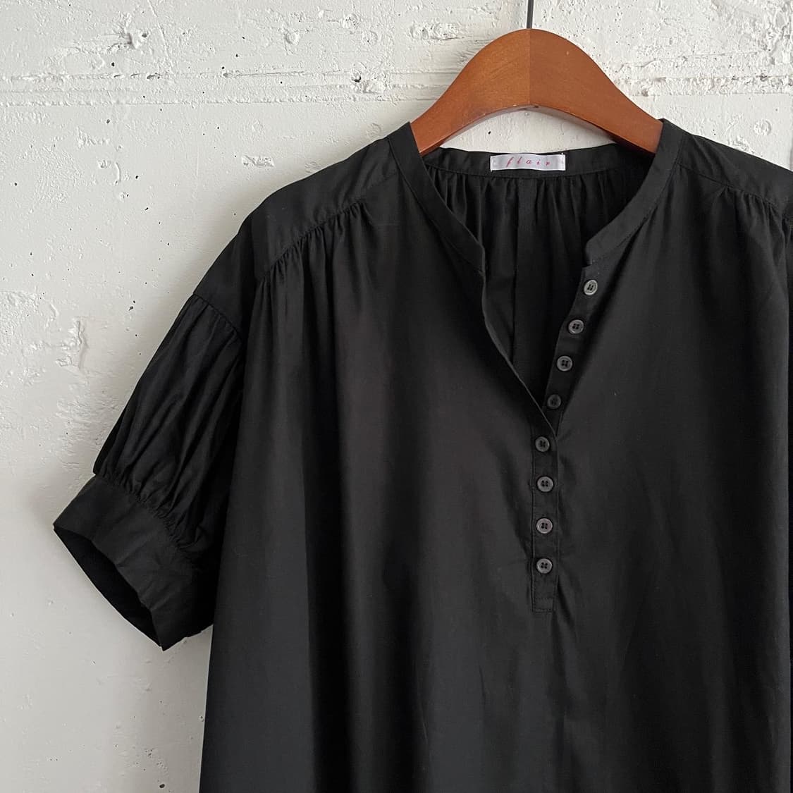 블랙 코튼 원피스 상품이미지1