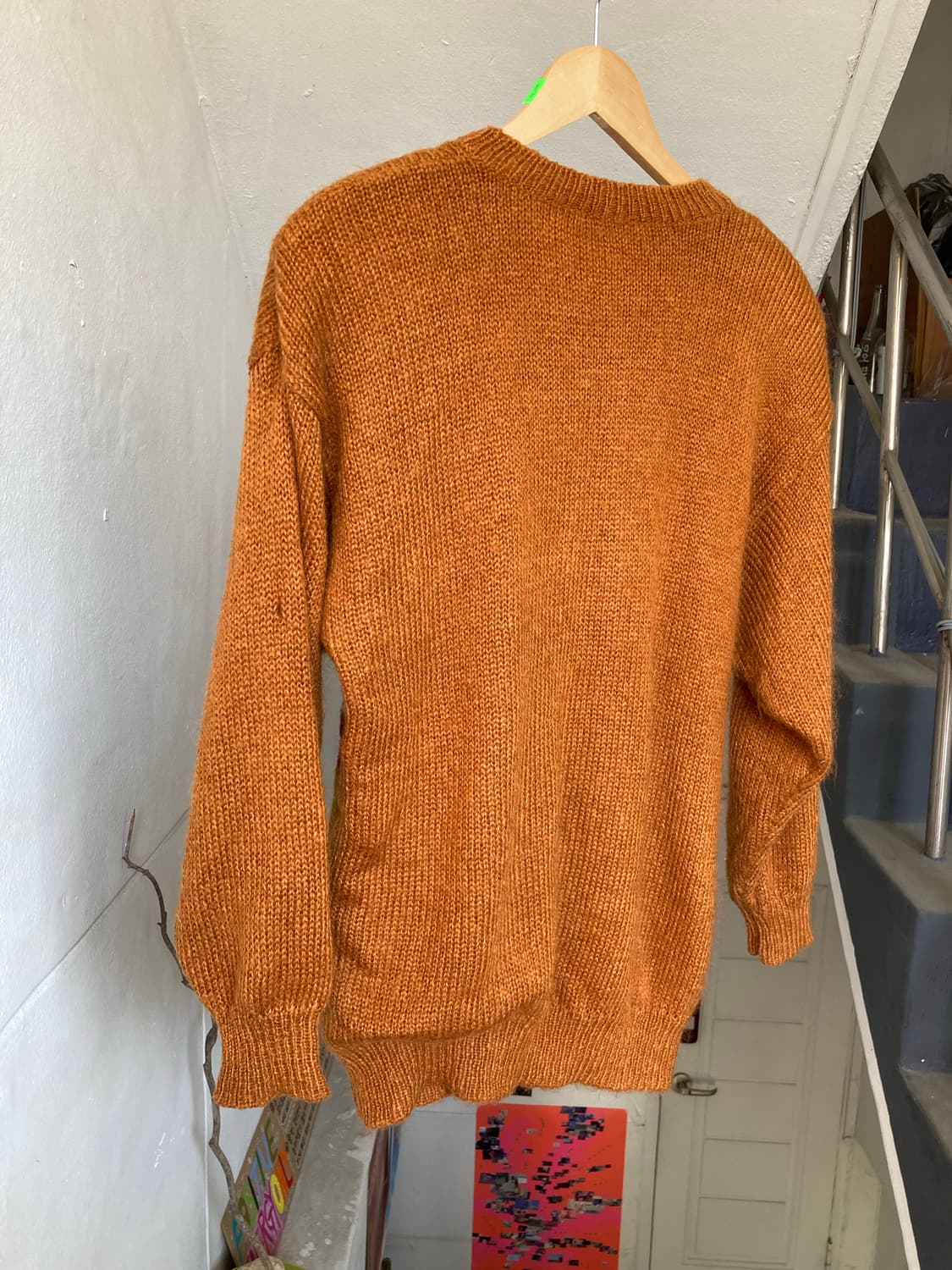 빈티지 브라운 패턴 오버핏 가디건 상품이미지6