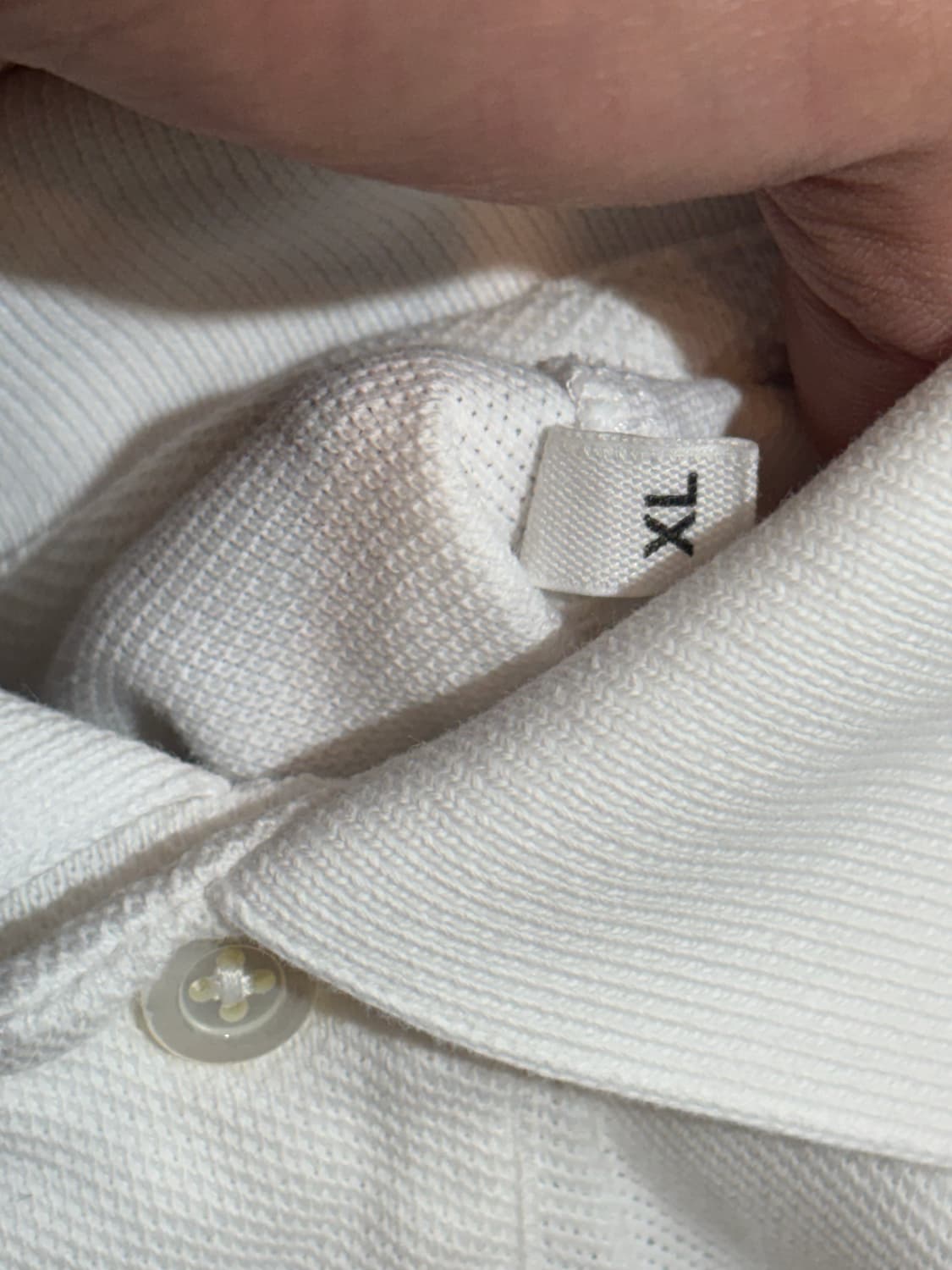 AMI 아미 반팔 카라티 티셔츠 화이트 백화점판 XL 상품이미지6