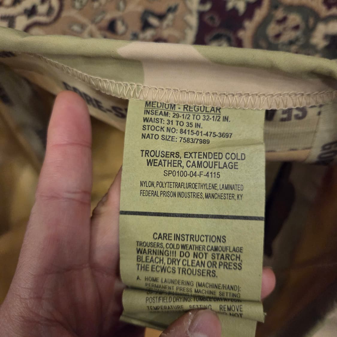 미군 고어텍스 사막삼색 팬츠 m-r 상품이미지5