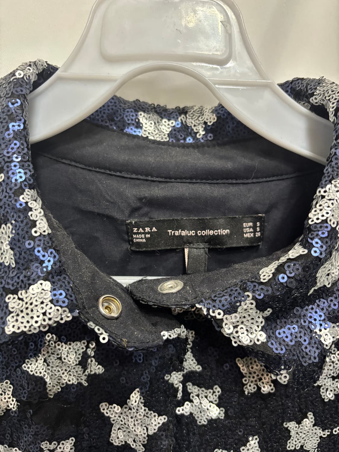 자라(ZARA)스타 패턴 시퀸 셔츠 재킷 S  상품이미지2