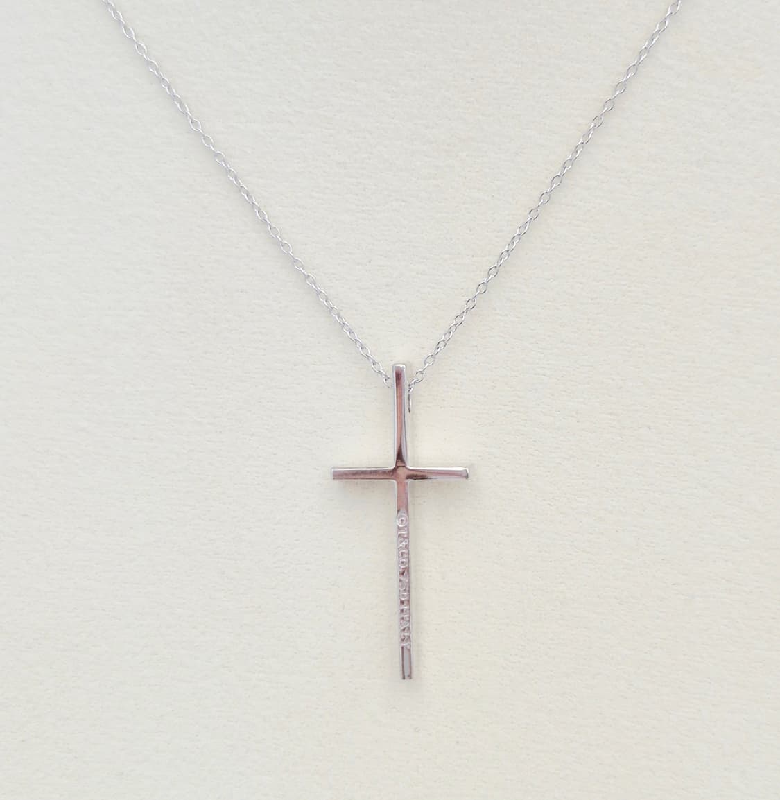 [중고명품셀렉트]티파니앤코 화이트 골드 크로스 팬던트 목걸이 상품이미지5