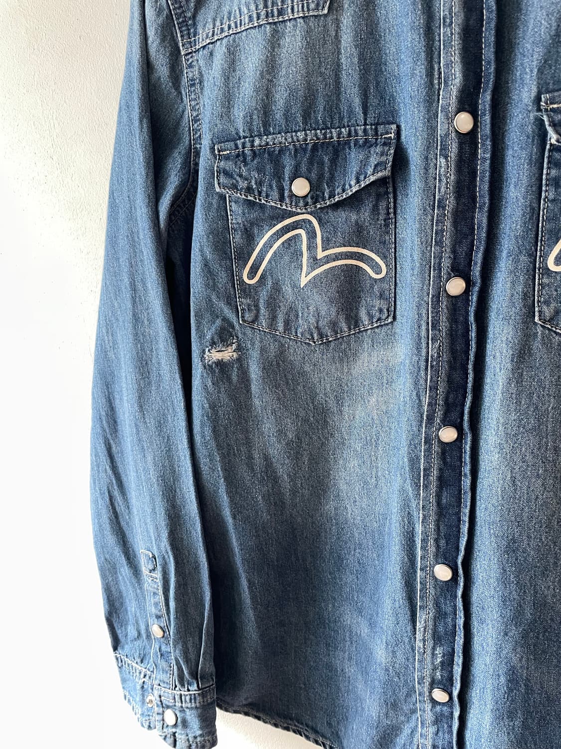 Evisu Vintage 데님 웨스턴 셔츠 상품이미지3