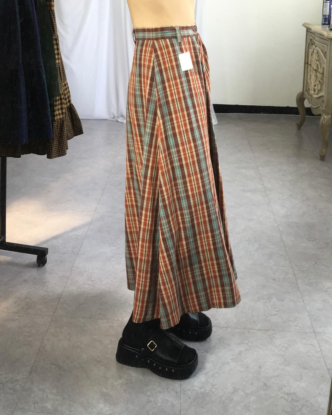 Check pattern skirt 상품이미지6