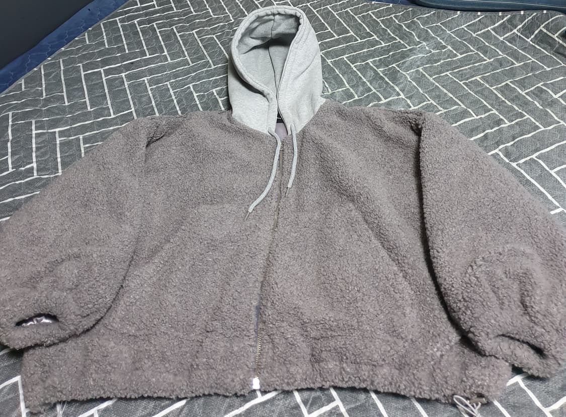 BLACK LADY 오버핏 후디 뽀글이 짚업 자켓 (F) 상품이미지1