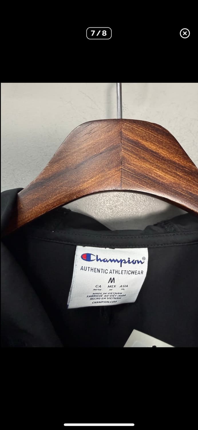 챔피온 아치로고 빅 프린팅 블랙 풀오버 아노락자켓 A3137 상품이미지7