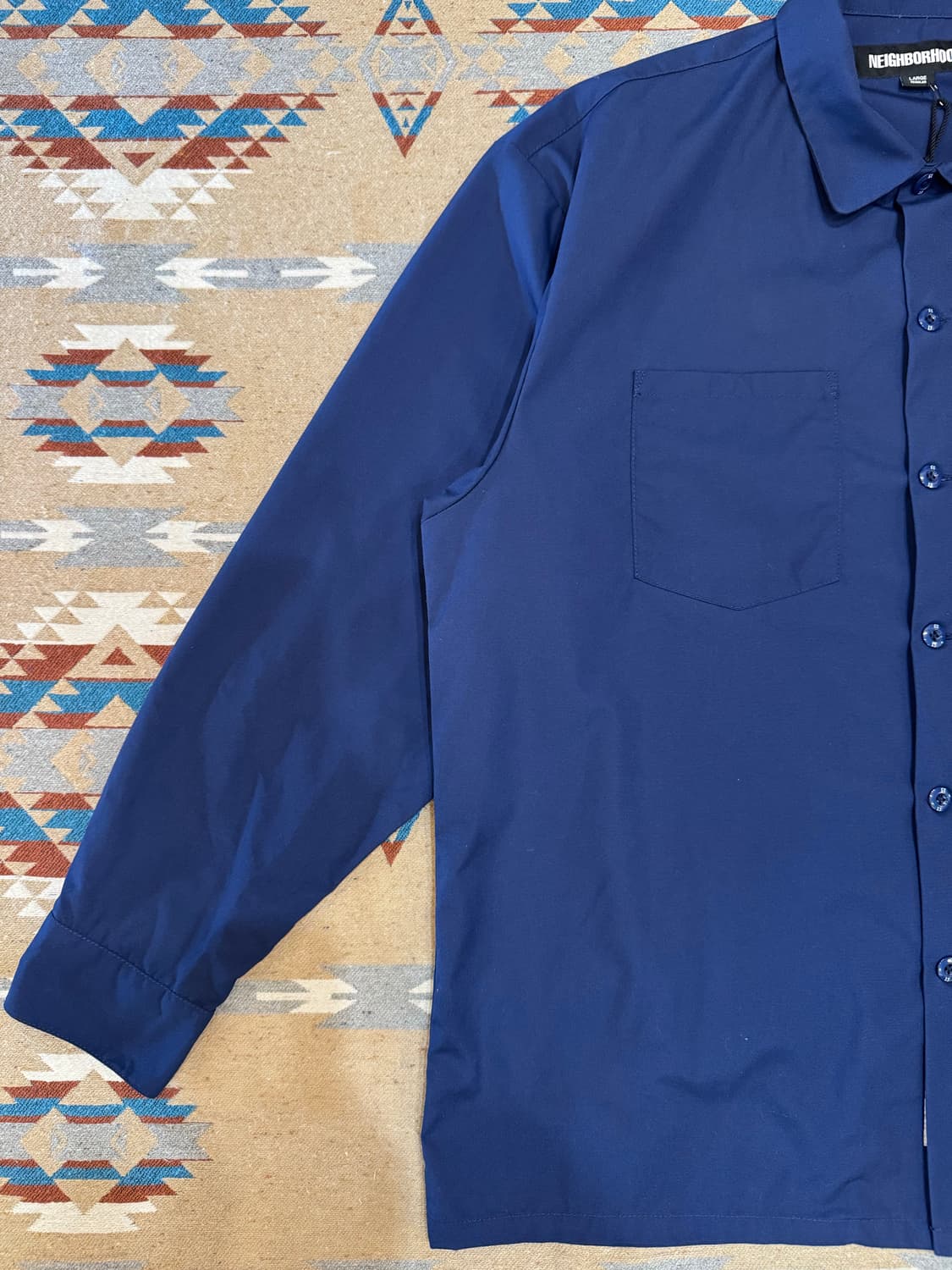 [L] 네이버후드 클래식 워크셔츠 네이비  상품이미지3