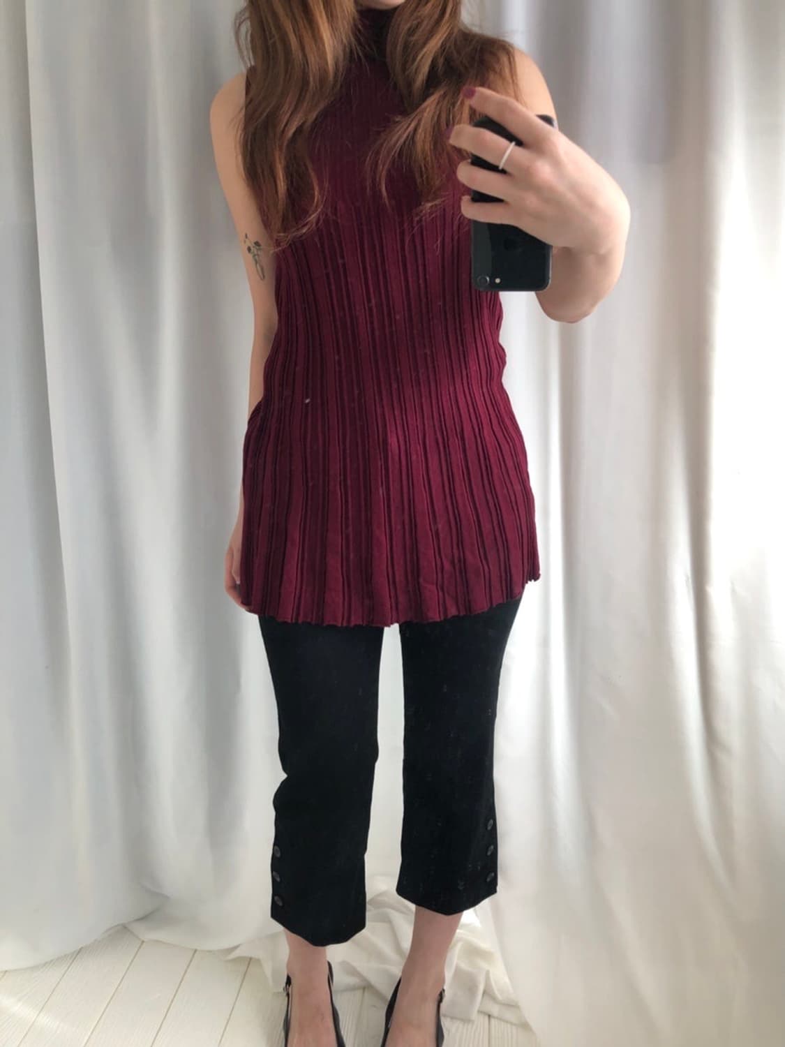 796. Goul black capri pants 상품이미지7