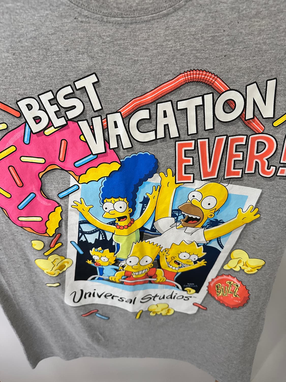 유니버셜 스튜디오 심슨 가족 티셔츠 회색(사이즈 M) 상품이미지4