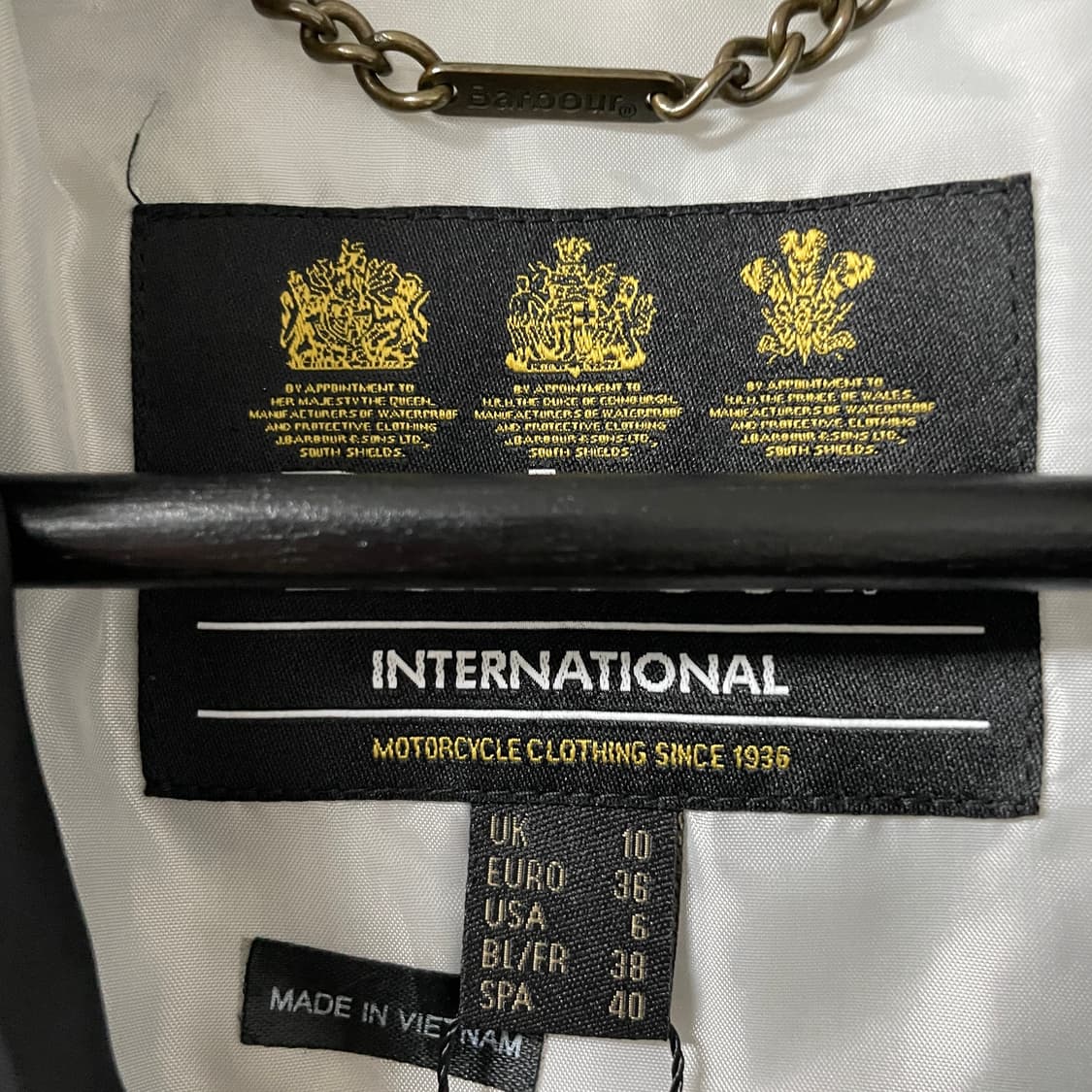 바버 퀄팅 자켓 36(W) 상품이미지5