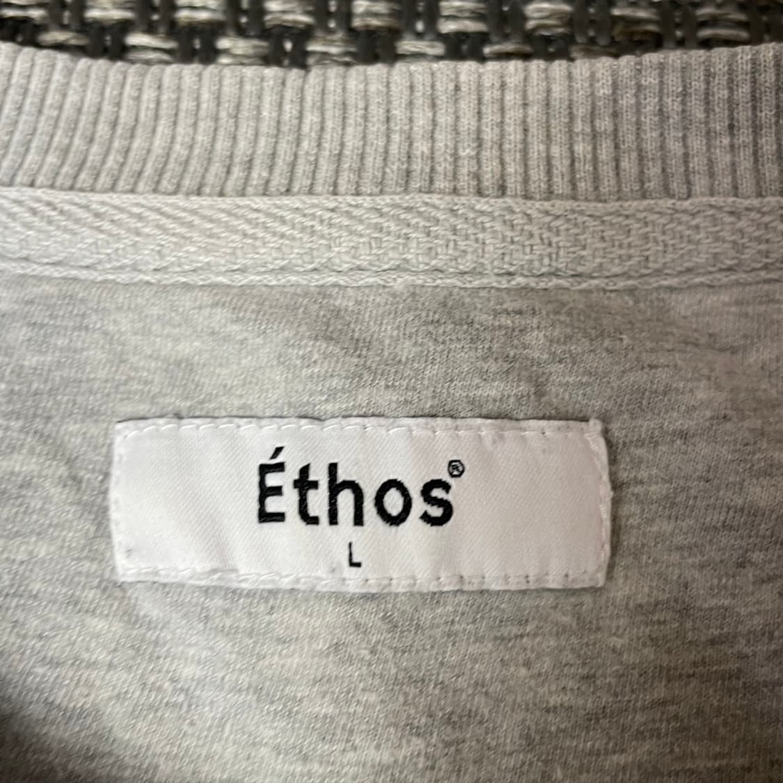 ETHOS 그레이 백프린팅 후드티 L 상품이미지4