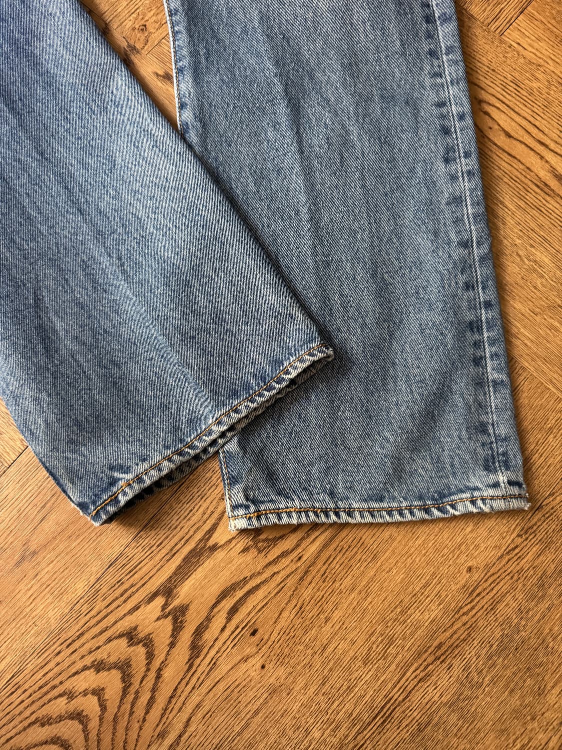 [36]리바이스 501 미디엄블루 워싱 스트레이트 데님 팬츠 상품이미지6