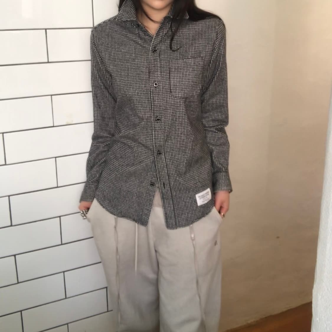 와코마리아 로고 패치 셔츠 상품이미지3