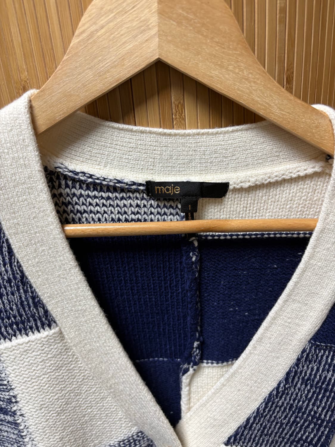 마쥬 maje 체크 가디건 상품이미지4