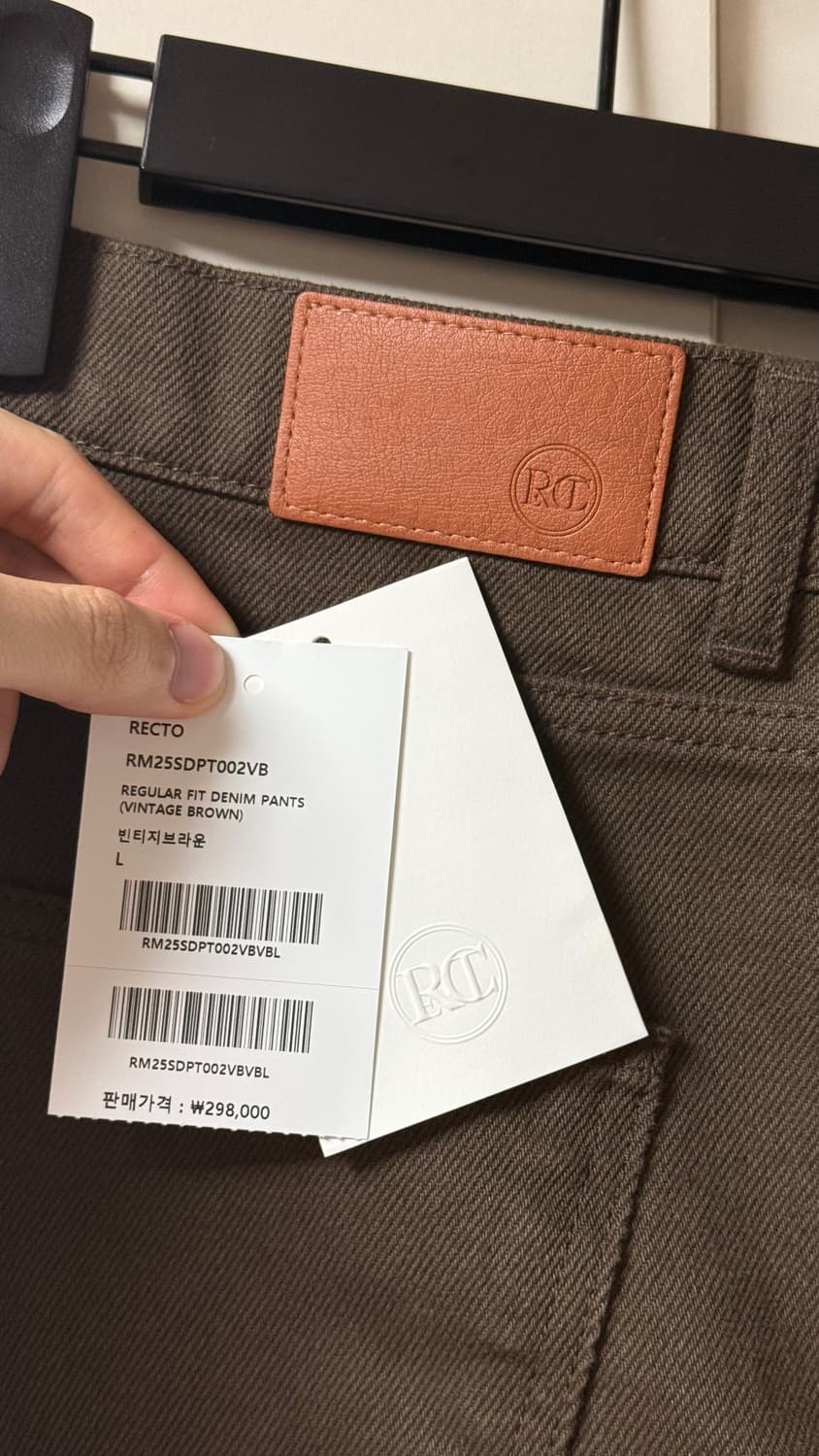 [L] 렉토 레귤러 핏 데님 빈티지 브라운 상품이미지3