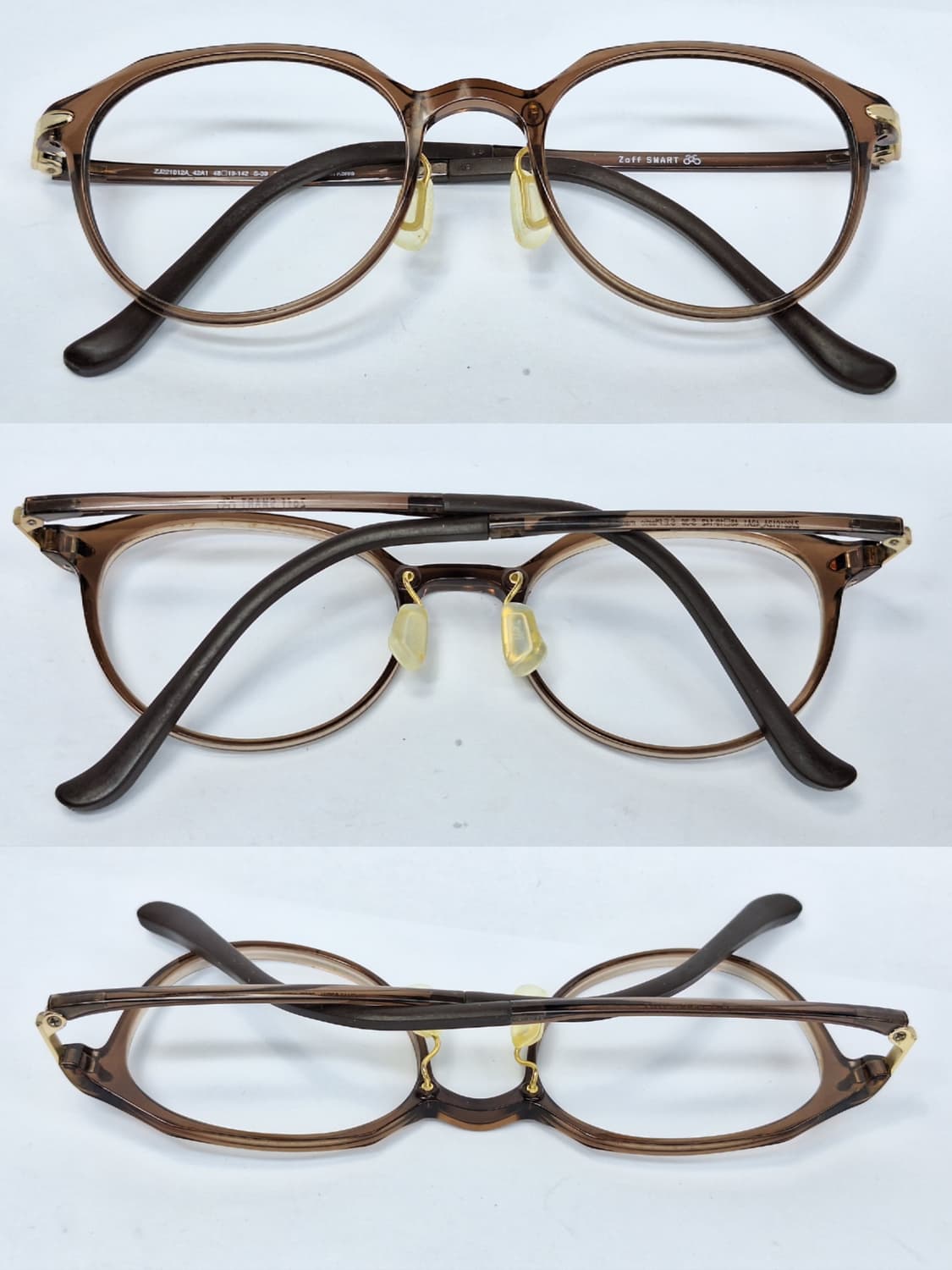 Joff SMART ZJ221012 브라운 초경량 보스턴 뿔테 안경테 상품이미지4